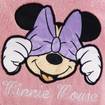 Disney Kinderbademantel Disney Minnie Maus Kinder Mädchen Fleece Bademantel mit Kapuze, Polyester, Gr. 98 bis 128