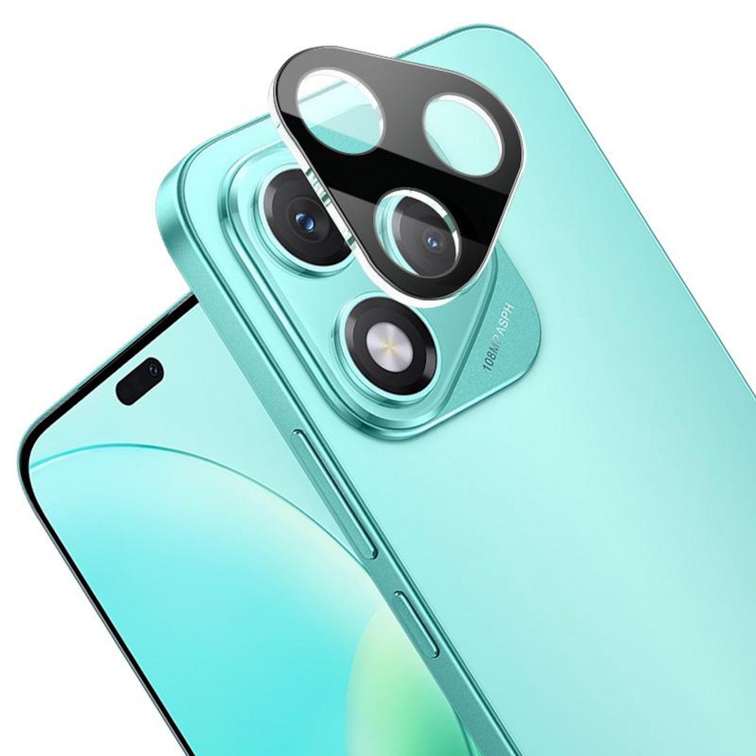 Wigento Handyhülle Für Honor 400 Lite IMAK HD Komplett Kamera Schutz Hart Glas Schwarz, Glasfolie für Kameraobjektiv hoher Transparenz und Abriebschutz