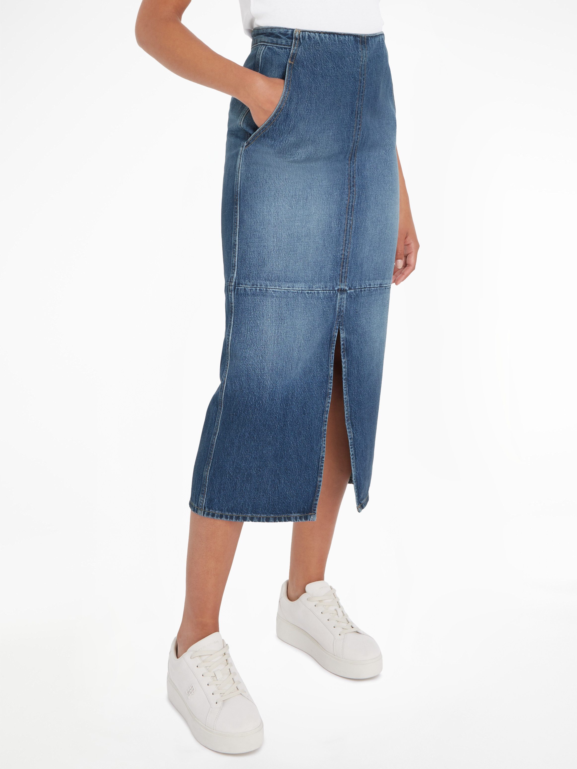 Tommy Hilfiger Bleistiftrock DNM MIDI SKIRT günstig online kaufen