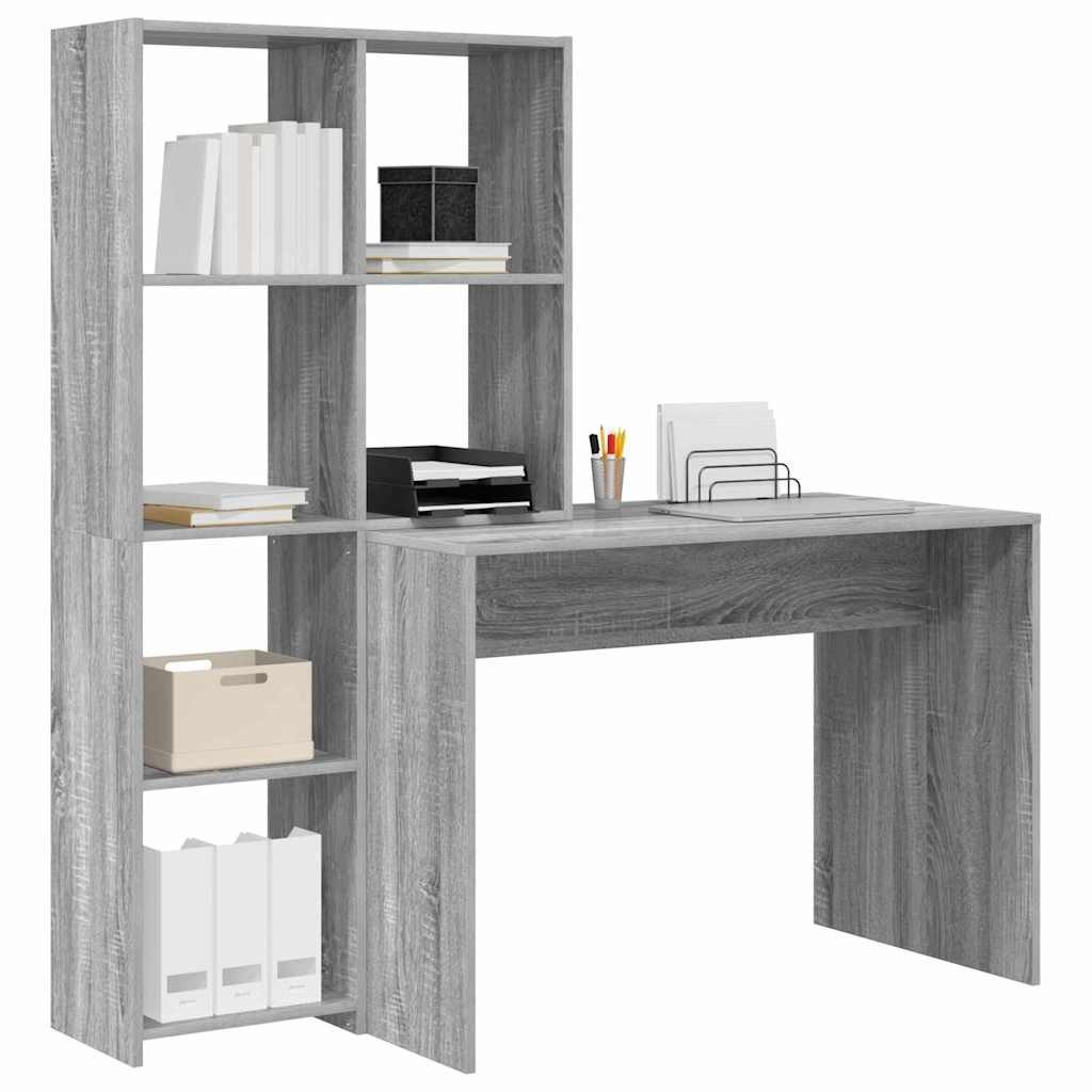 vidaXL Schreibtisch Schreibtisch Grau Sonoma 138.5 günstig online kaufen