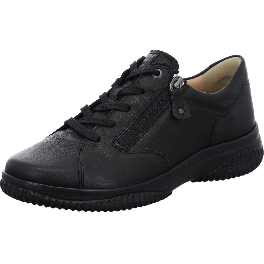 Ethno Schnürschuh schwarz Schnürschuh Schuhe, Nubuk Hartjes Damen 047508 - Hartjes