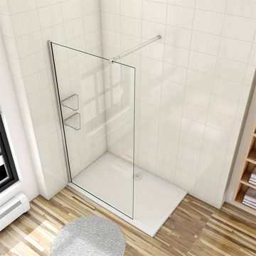 duschspa Duschwand 8mm Nano Glas Duschwand Glaswand Walk in Dusche Trennwand Duschkabine, Einscheibensicherheitsglas, Sicherheitsglas, (Set), Glas, Duschwand erhältlich 4 verschiedenen Breite