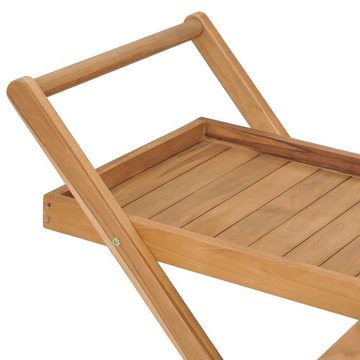 vidaXL Küchenwagen Teewagen Massivholz Teak