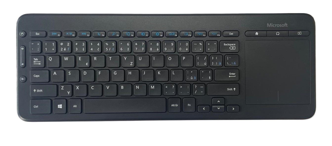 Microsoft All-in-One Media Tastatur mit Touchpad CZ/SK-Layout (N9Z-00020) Tastatur