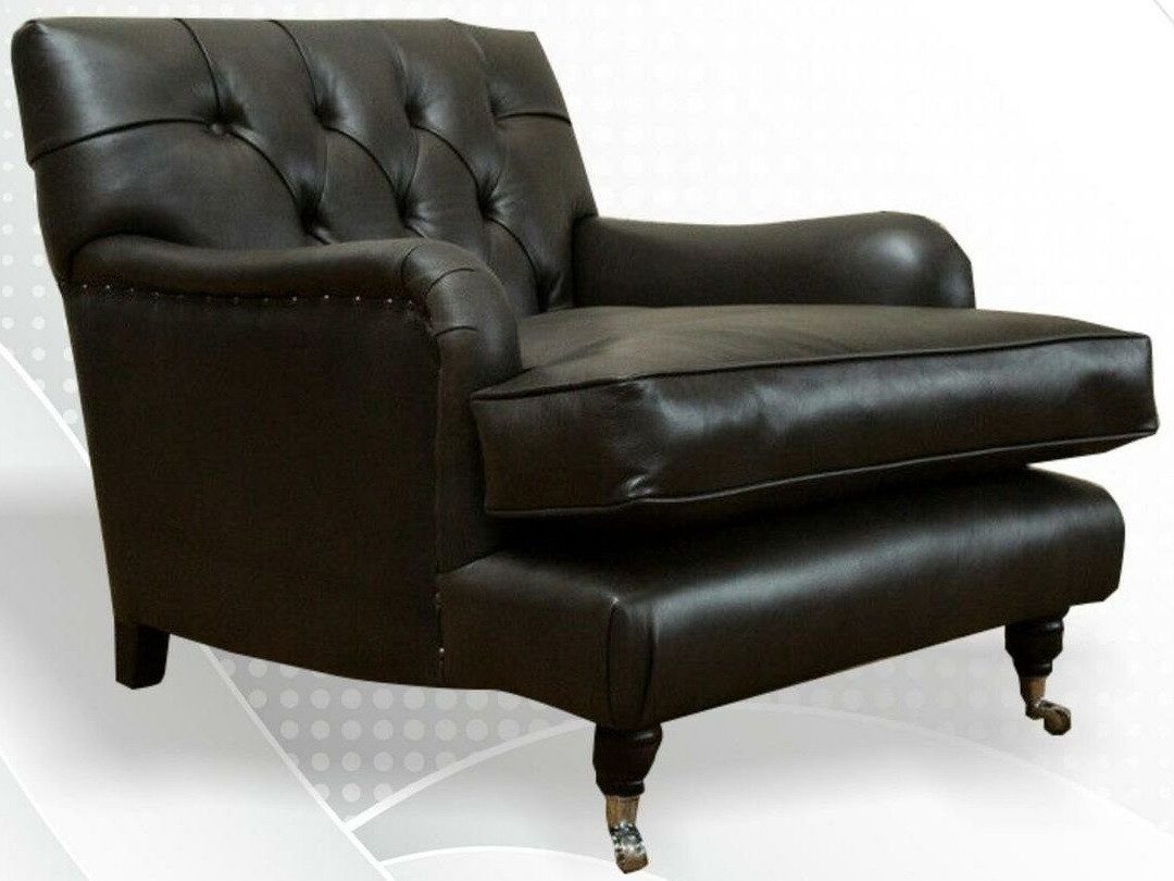 Xlmoebel Chesterfield-Sessel Riesiger moderner Luxus-Ledersessel für das Wohnzimmer in Braun (Chesterfield Sessel), Hergestellt in Europa