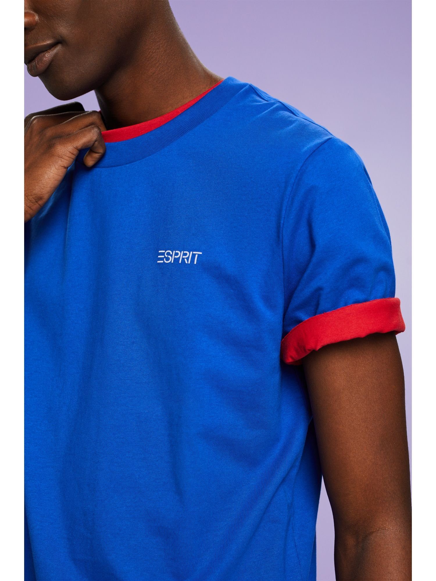 BLUE Esprit (1-tlg) T-Shirt Logo-T-Shirt BRIGHT Unisex