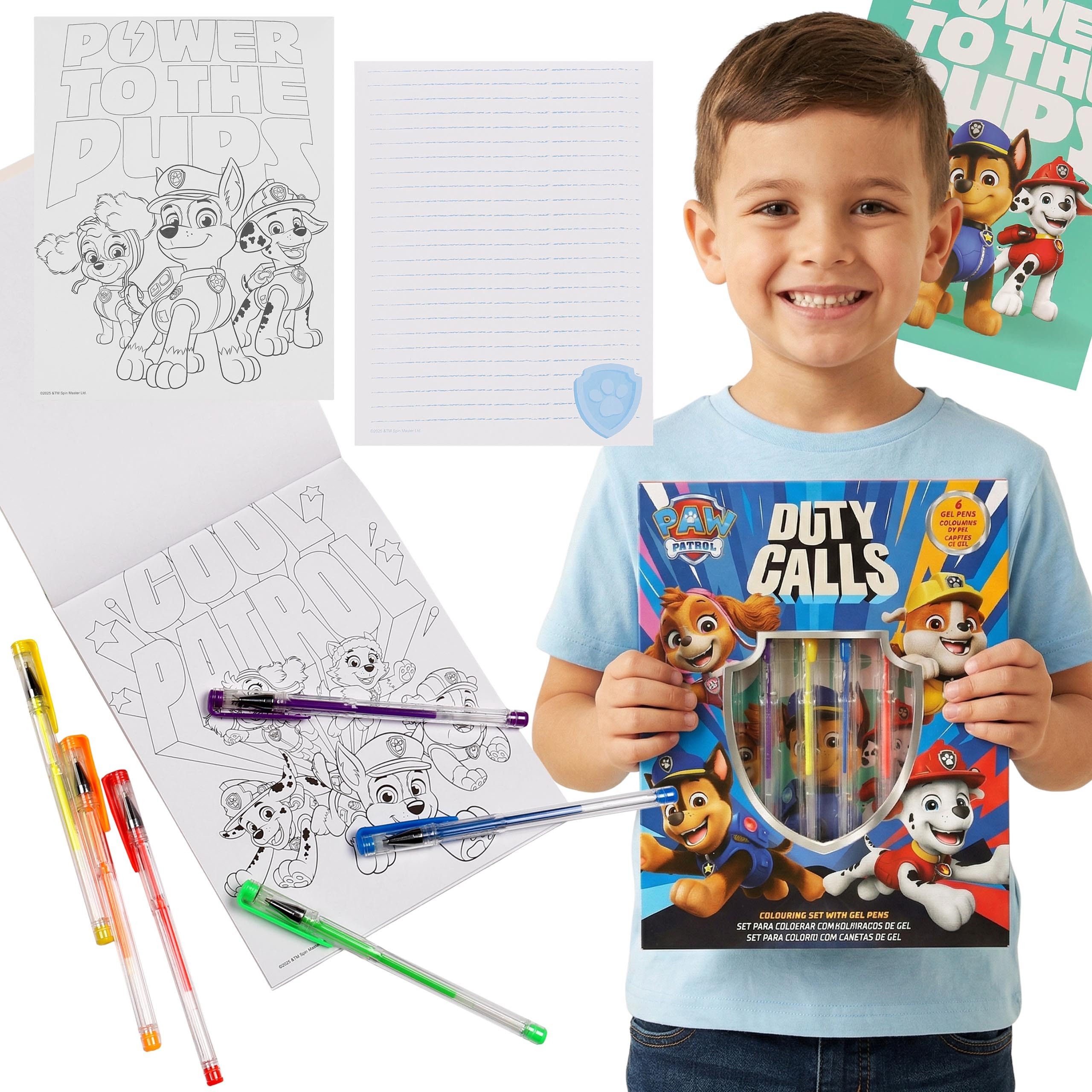 PAW PATROL Malvorlage Paw Patrol Kreativset Kinder Malset Gelstifte Zeichenset Geschenk