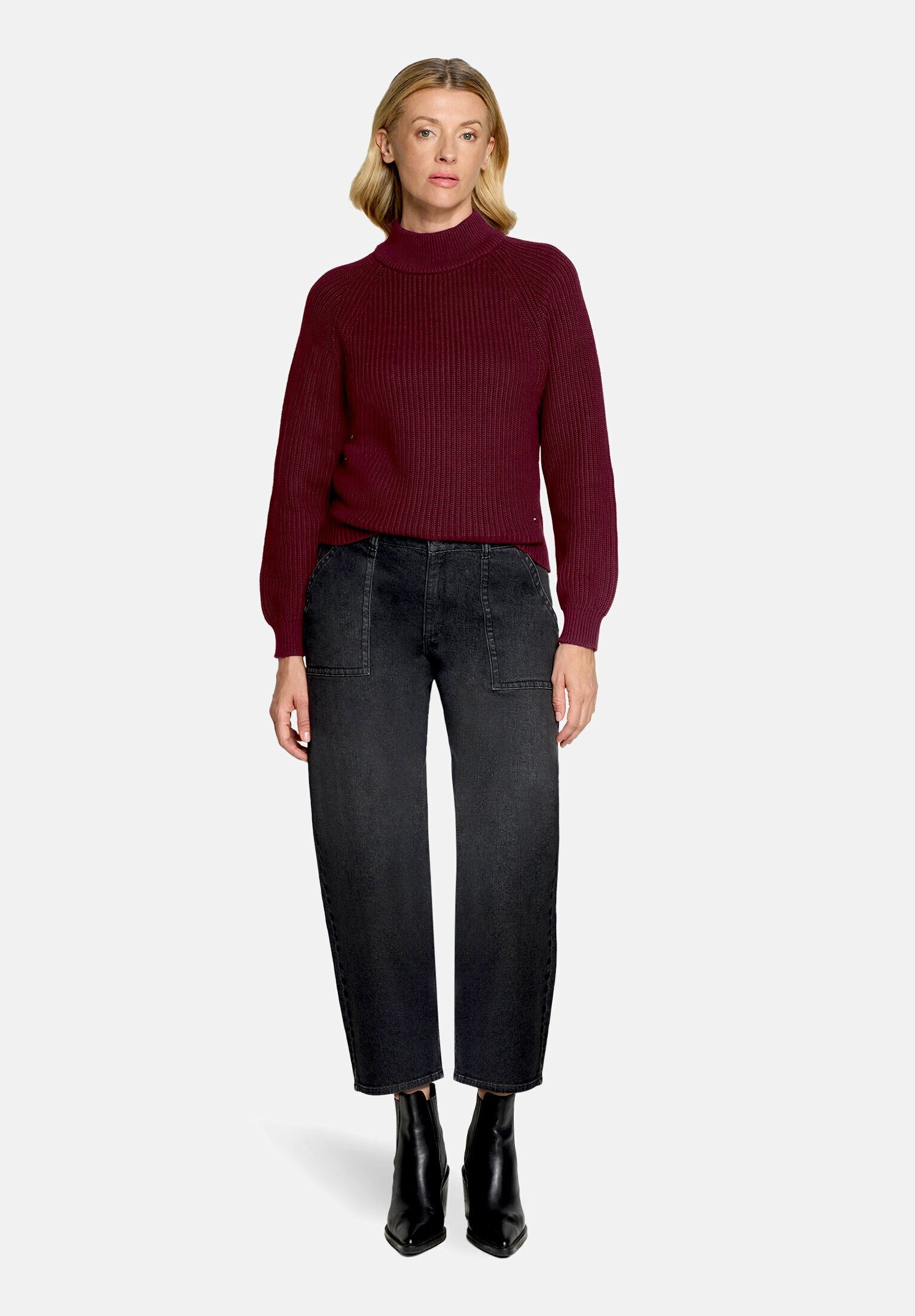 Betty&Co Strickpullover Damen mit Rippbündchen (1-tlg)