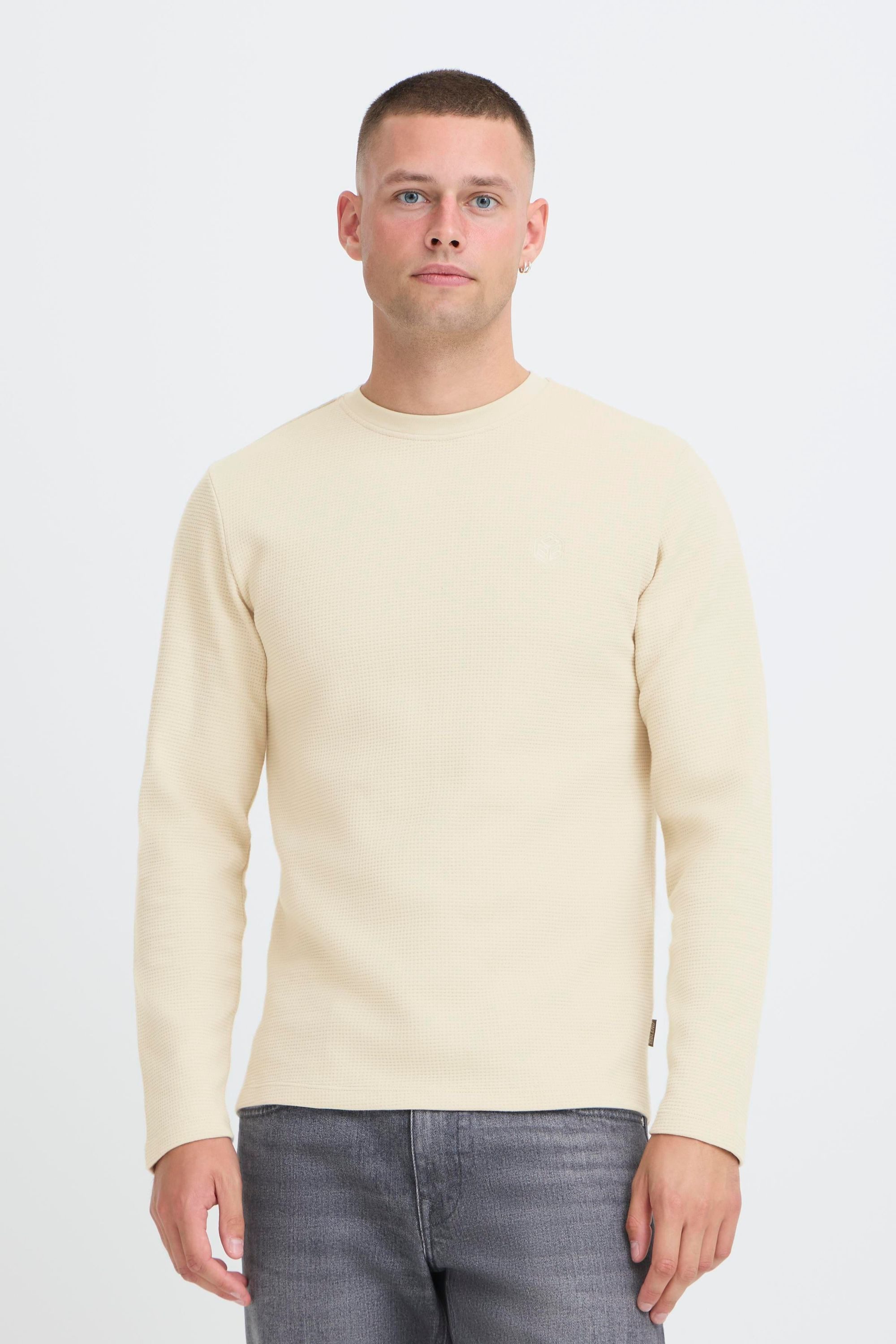 Blend Langarmshirt BHForta Basic Longsleeve mit Rippkragen