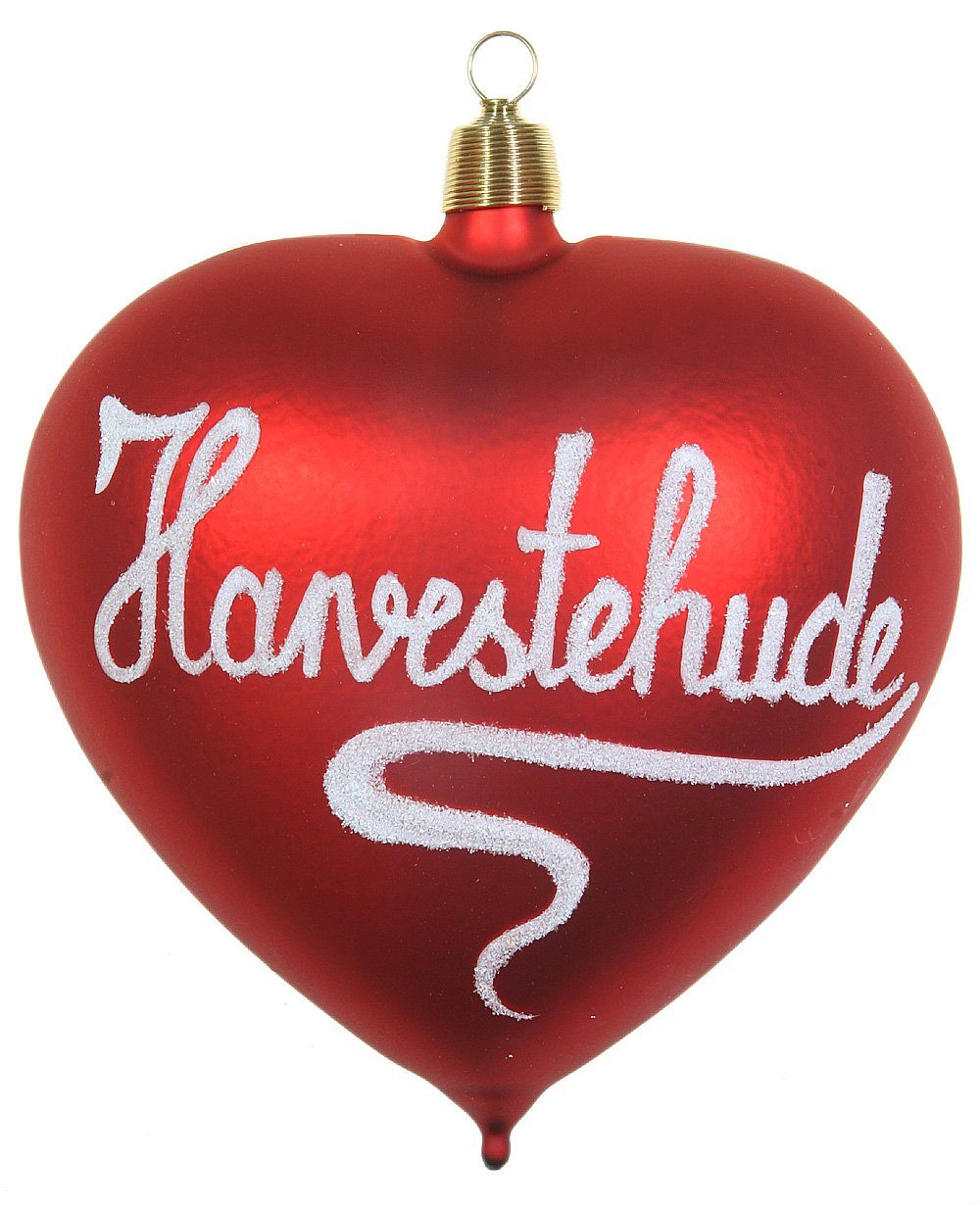 Hamburger Weihnachtskontor Christbaumschmuck Herz Harvestehude, Dekohänger - mundgeblasen - handdekoriert