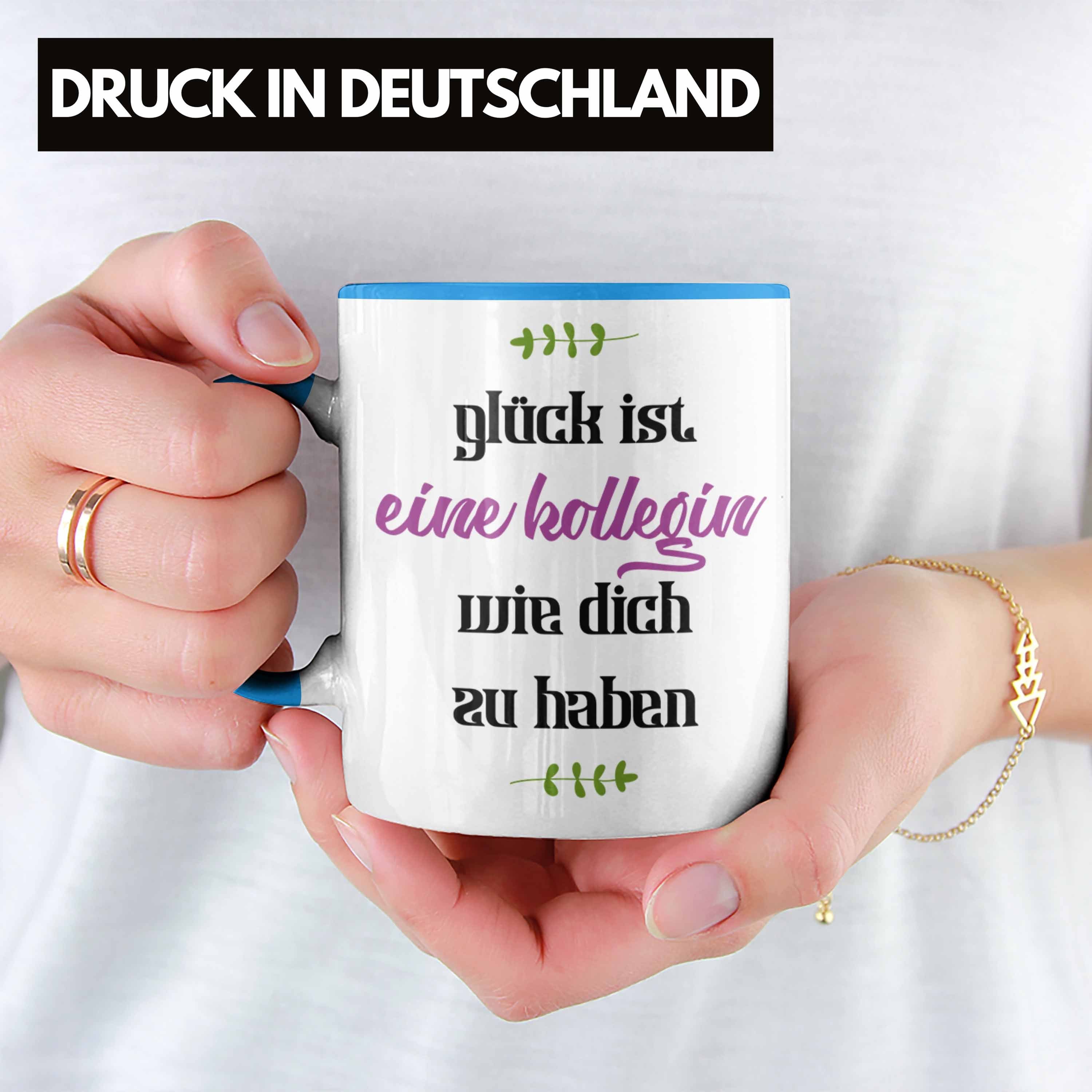 Wie Kollegin Dich - Blau Welt Glück Kollegin Spruch Trendation Trendation Zu Geschenk Der Eine Beste Ist Haben Tasse Tasse