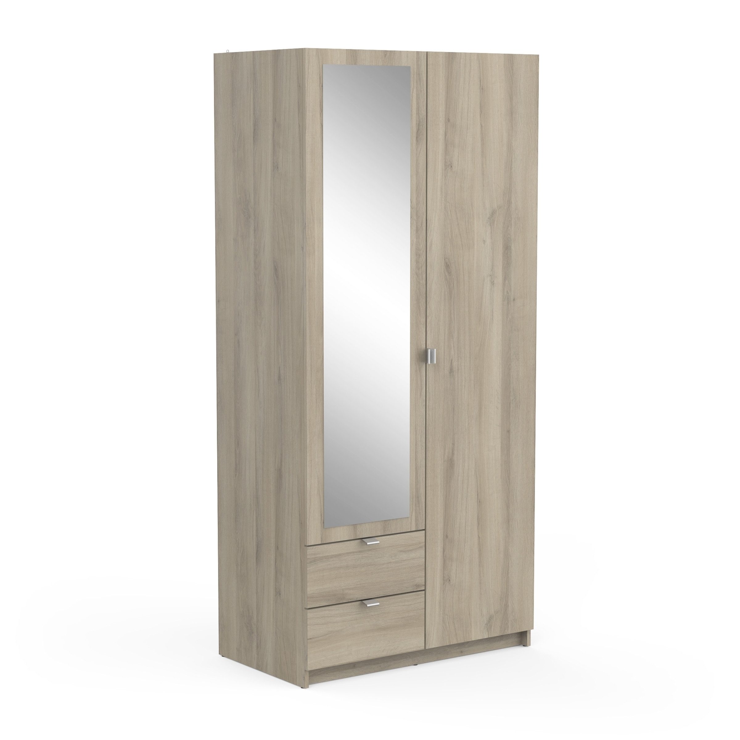 PREISBRECHER Drehtürenschrank MELLIE2 in Kronberg Eiche - 88,9x191,5x51,4cm (BxHxT)