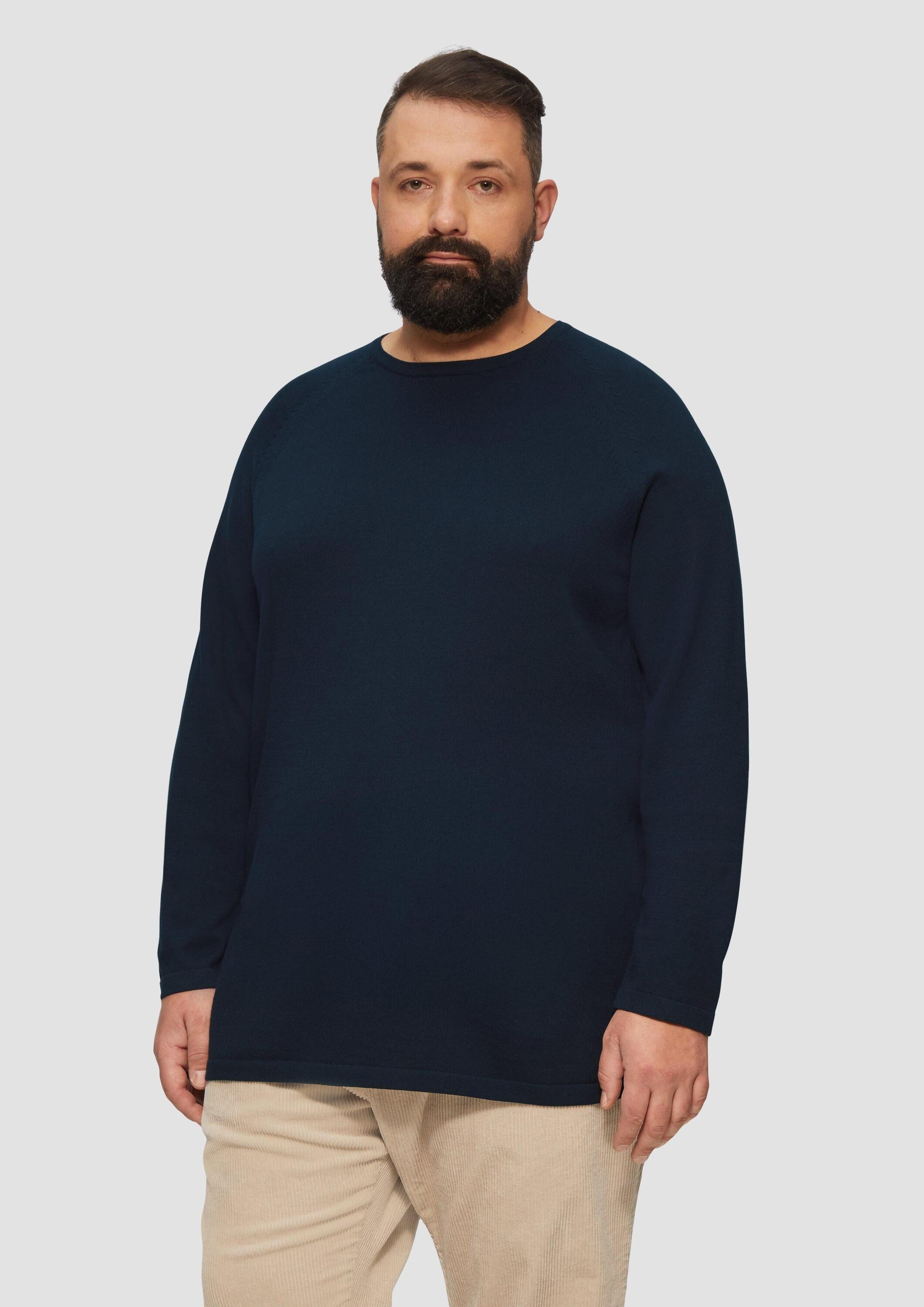 s.Oliver Longpullover Strickpullover Feinstrickpullover mit Raglanärmeln günstig online kaufen