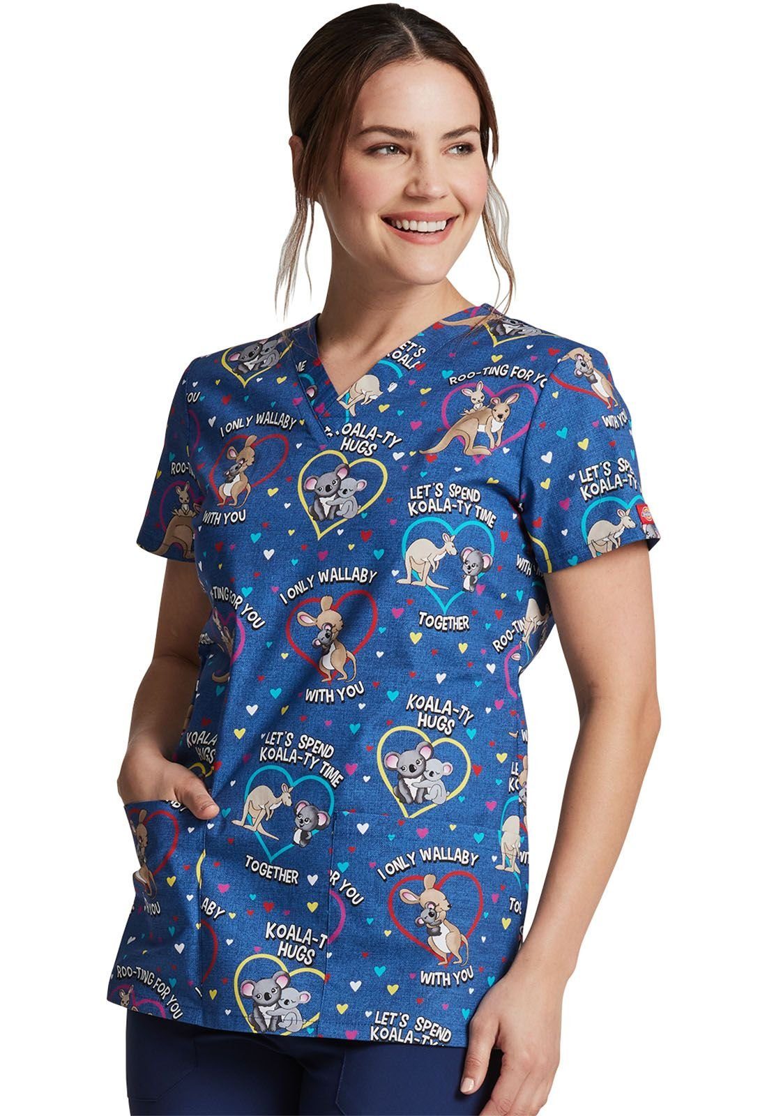 Funktionsbluse Bunt bedruckter Damen Kasack "Rooting 4 you"