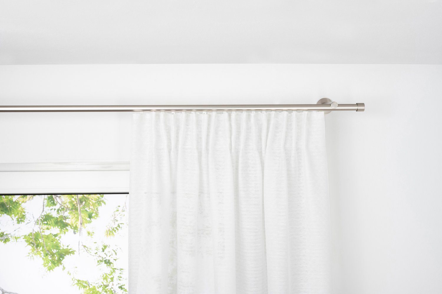 Vorhang Weiß verdeckte 100% Schlaufenschal Schlaufen moderner ondeco, (1 Polyester, St), Dot,