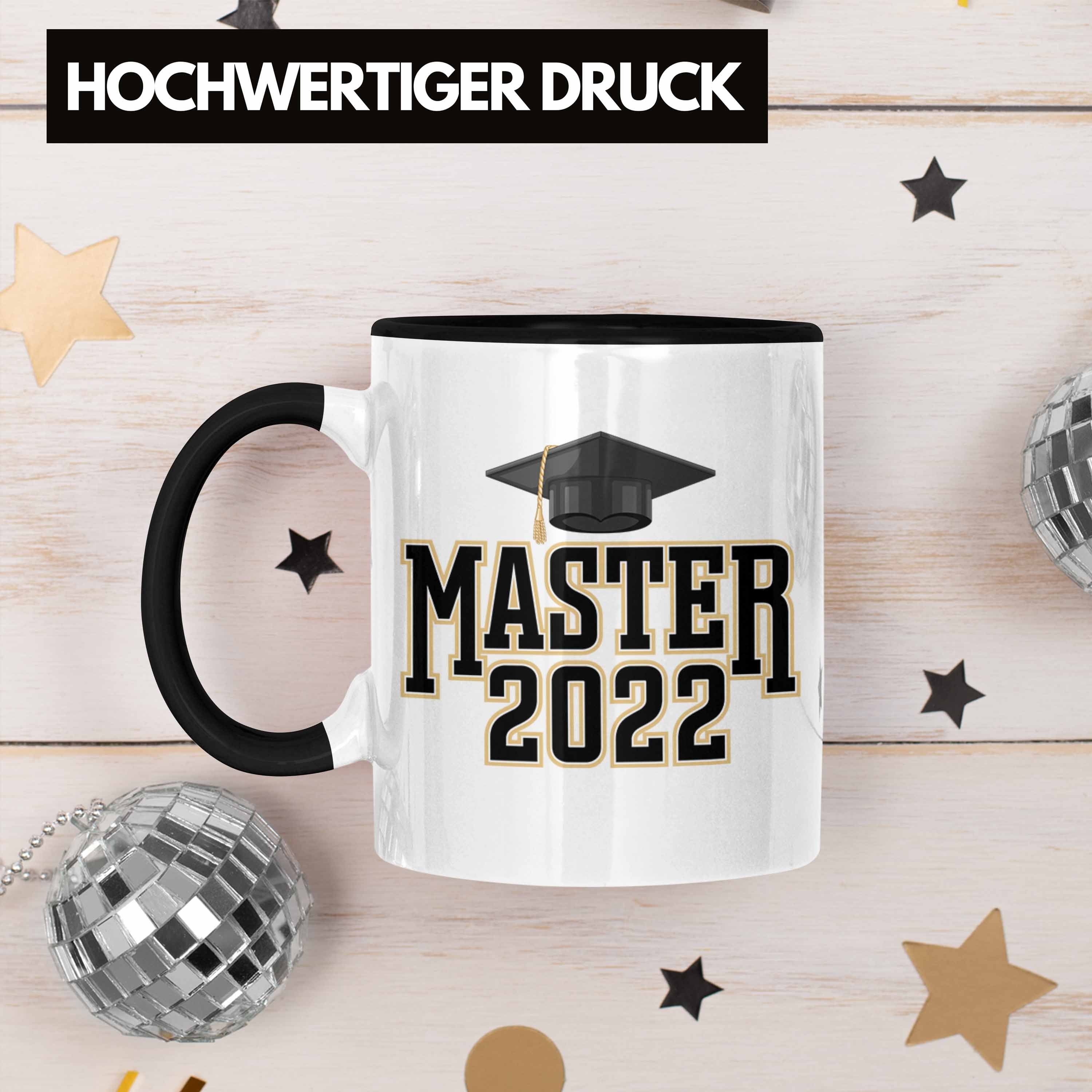 Trendation 2022 Tasse Geschenk Graduation - Prüfung Trendation Bestanden Schwarz Master Abschluss Tasse Studium