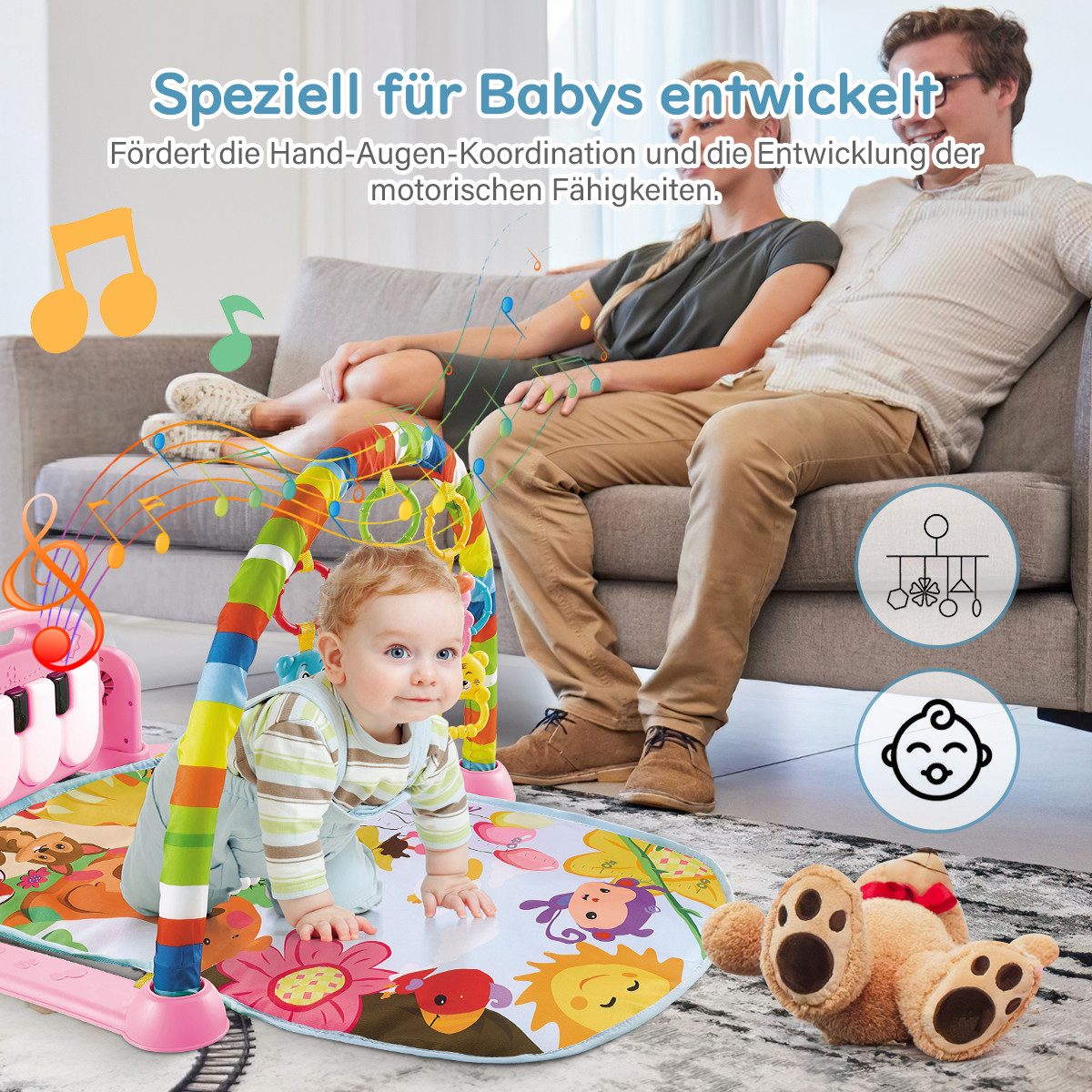 Krabbeldecke Baby Spielmatte mit Musik, Licht günstig online kaufen