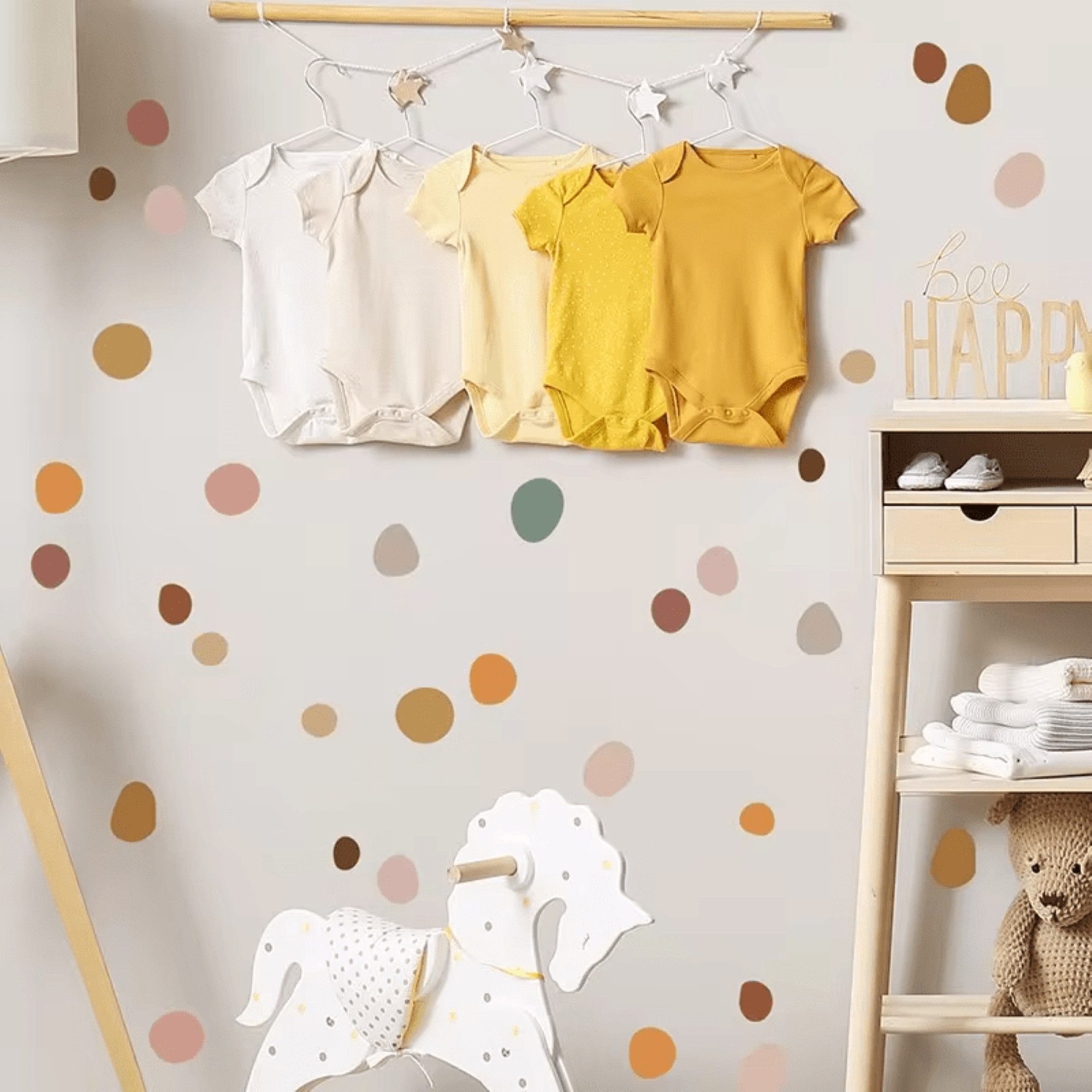 Montegoni Wandsticker 42 Stück Böhmen Stil unregelmäßigen Kreis Steine Wandaufkleber (Wandtattoo für Schlafzimmer,kinderzimmer,Wand deko), wasserdichte,abnehmba – Bild 4 von 5