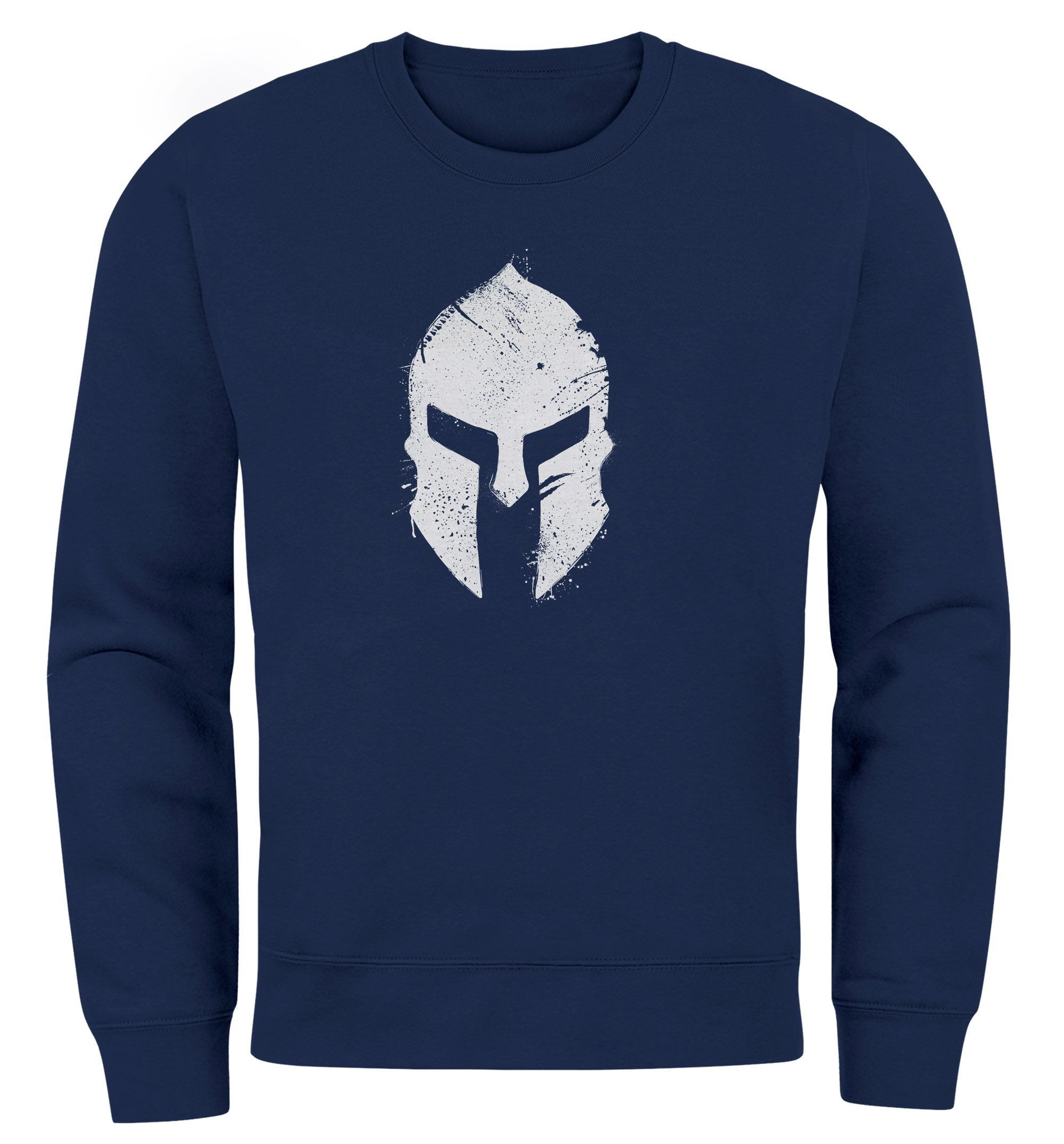 Sweatshirt Sweatshirt Herren Print Sparta-Helm Spartaner Gladiator Krieger