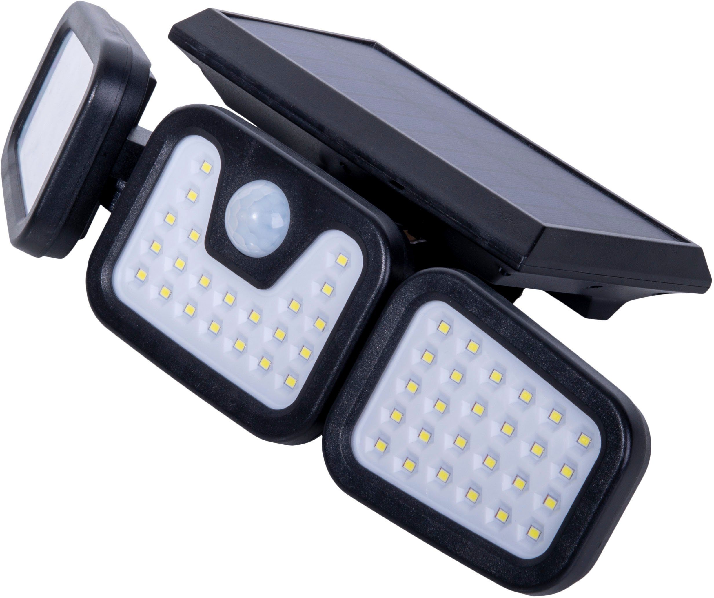näve LED Solarleuchte Pacita, Sensorschalter, LED fest integriert, Kaltweiß, Wandleuchte, dimmbar in 3 Stufen, Sensor/Dämmerungsschalter