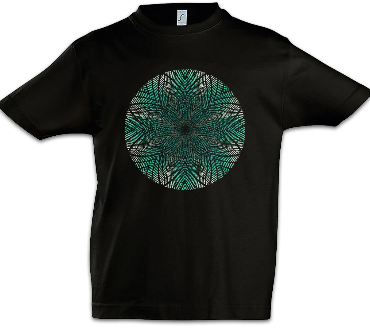Print-Shirt Kaleidoscope VI Kinder T-Shirt Crystal Kaleidoskop Psychedelic Art