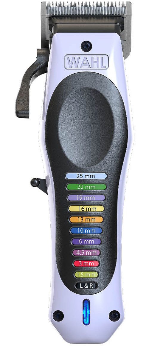 Wahl Haarschneider Color Pro Lithium, 20-teiliges Akku-Haarschneideset, Farbcodierte Aufsteckkämme, einstellbarer Verstellhebel, USB-Ladung