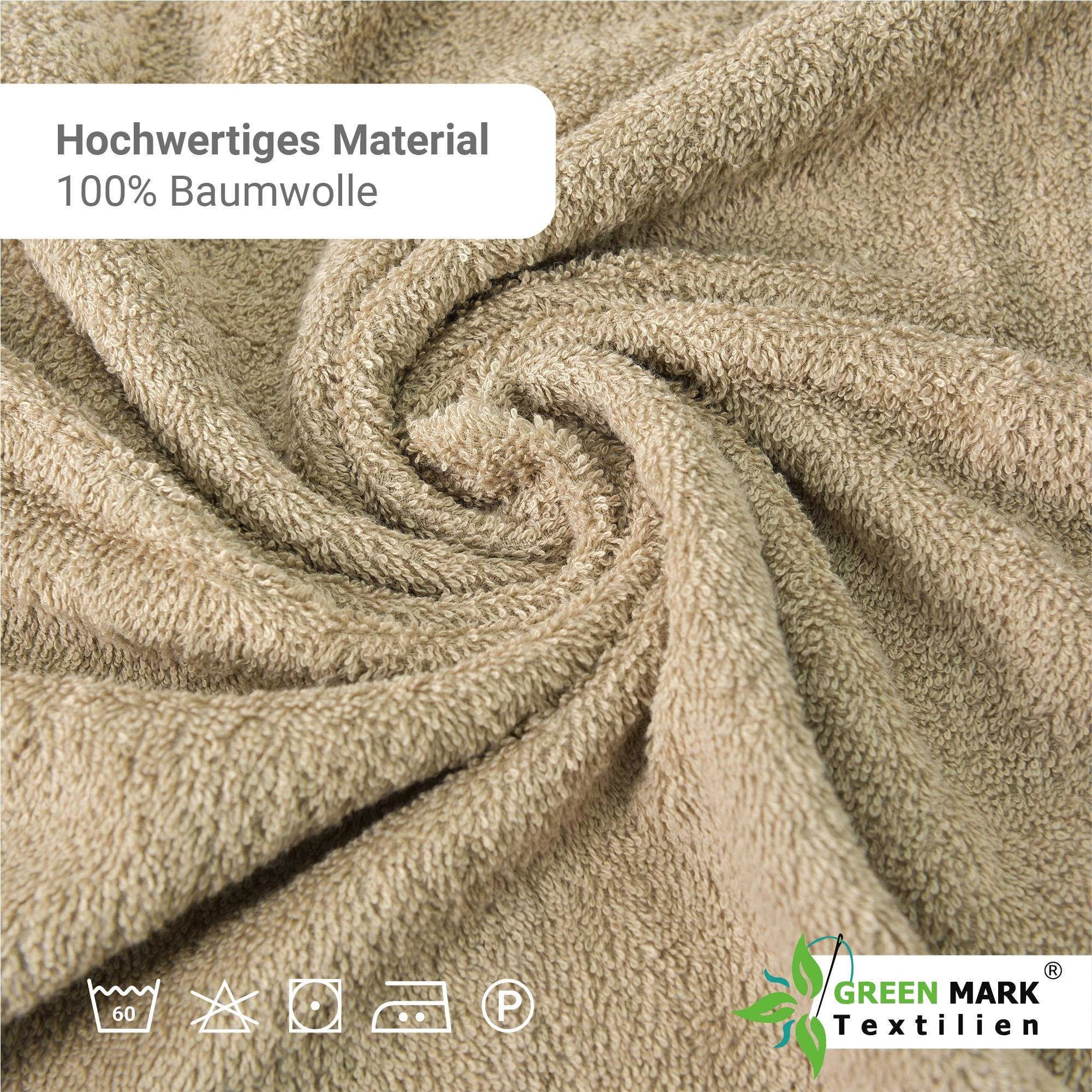 50 Baumwolle, Handtuch X 400gsm Baumwolle (8er-Set), CM Sand, 100% Handtücher, 8X Handtücher 100cm 100% 50 (8-St), x 100 NatureMark