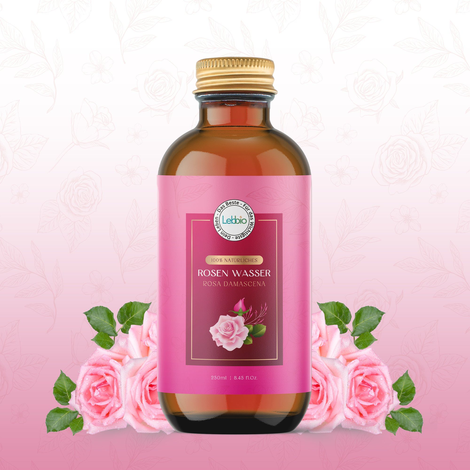 Hautpflege Natürlich – Lebbio Inhalt 250 Für die Rosenwasser – Gesichtsöl geeignet, ml 100% Lebbio