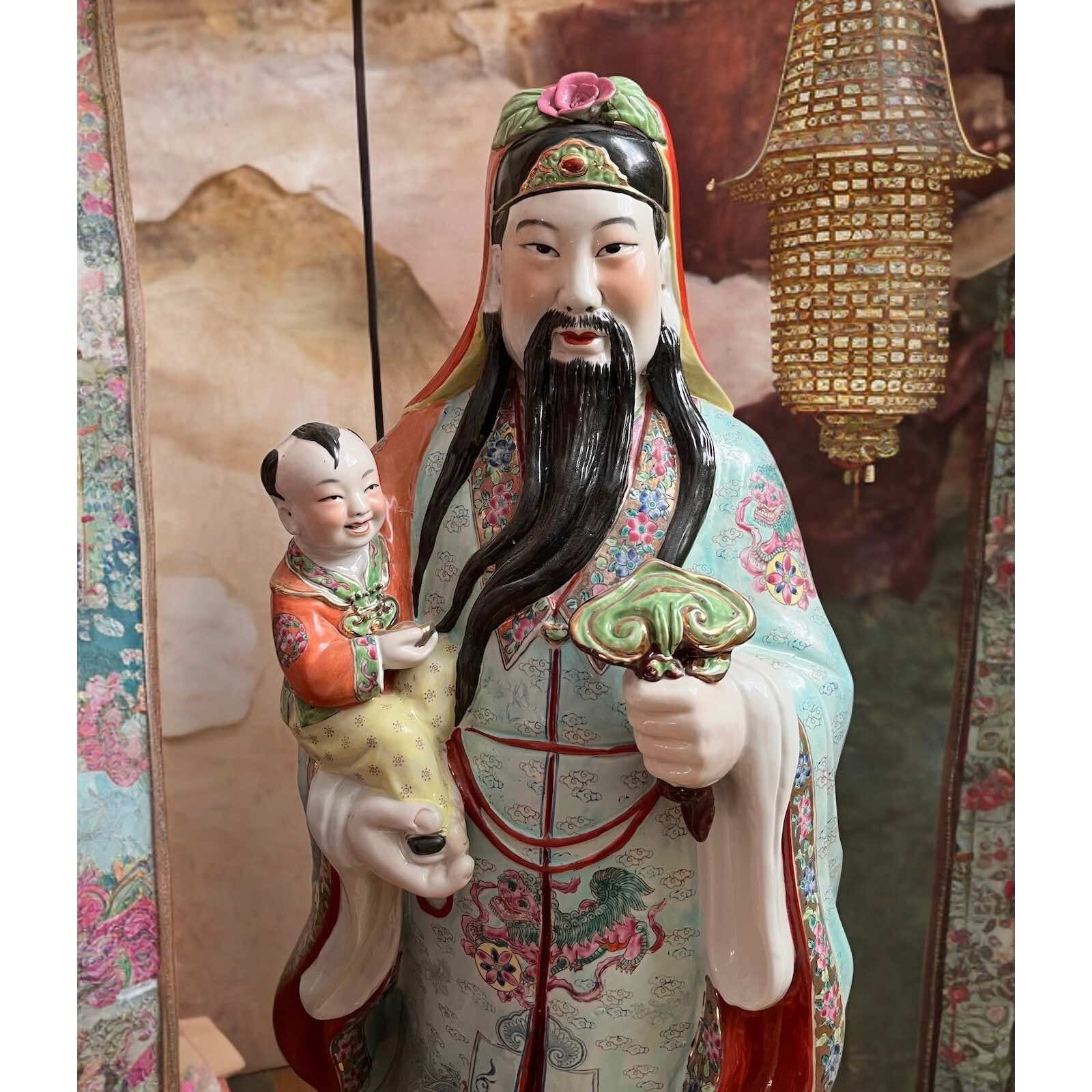 70cm deinen & Fu Shou Lu, von Asien Skulptur Schutz LifeStyle Hände - in die Gib