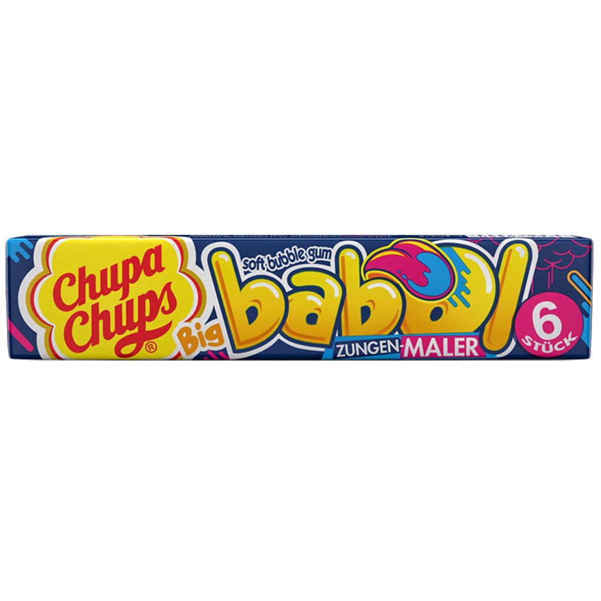 Chupa Chups Süßigkeit, Chupa Chups Big Babol Zungenmaler Geschmack Kaugummiwürfel 27g