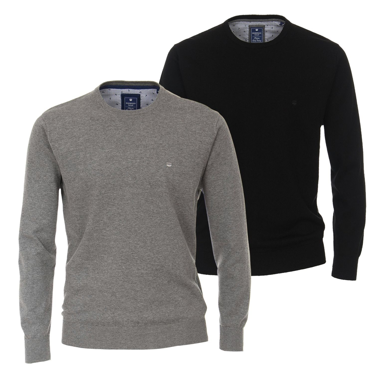 Redmond Rundhalspullover Pullover (1-tlg) hochwertige Qualität mit Rundhals-Ausschnitt im 2er Pack