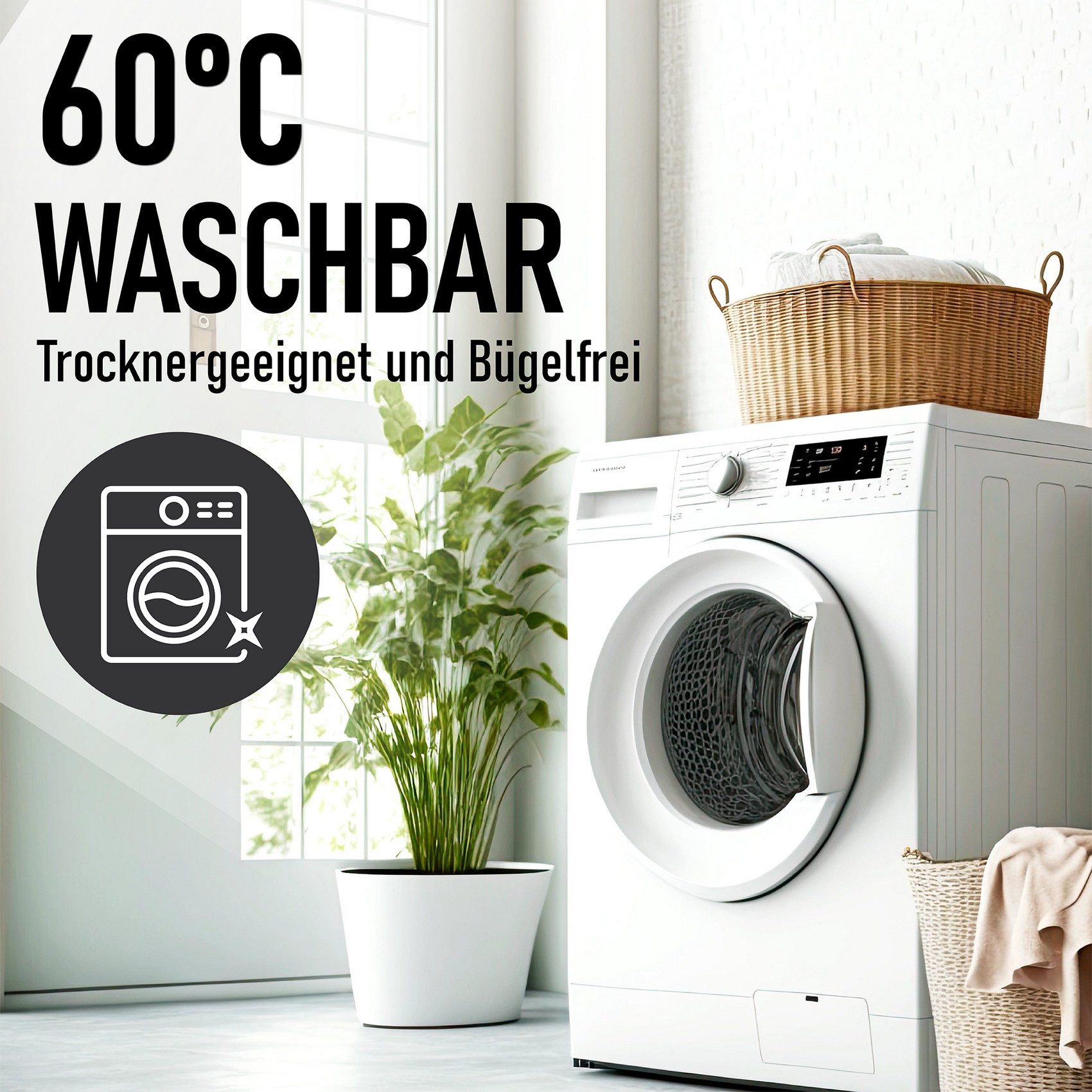 Kuscheli Partnerbettwäsche 2x 135x200 + 2x 80x80 cm atmungsaktiver Bettbezug, Partner Bettwäsche, Mikrofaser, 4 teilig, Für Allergiker geeignet, pflegeleicht, a – Bild 5 von 5