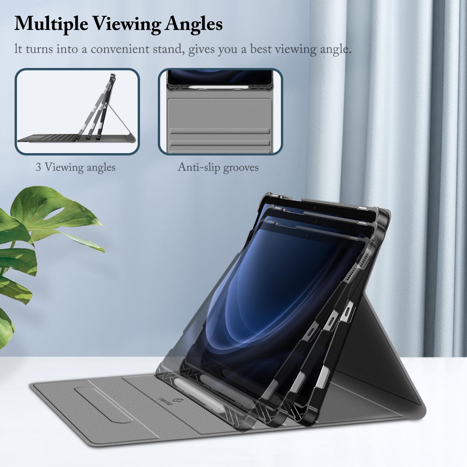 Fintie Tablet-Hülle +Tastatur für Samsung Galaxy Tab S10 Lite/S10 FE/S9 FE 10.9" & S9 11", Deutscher Tastatur mit Touchpad Magnetisch Abnehmbarer Keyboard Cover