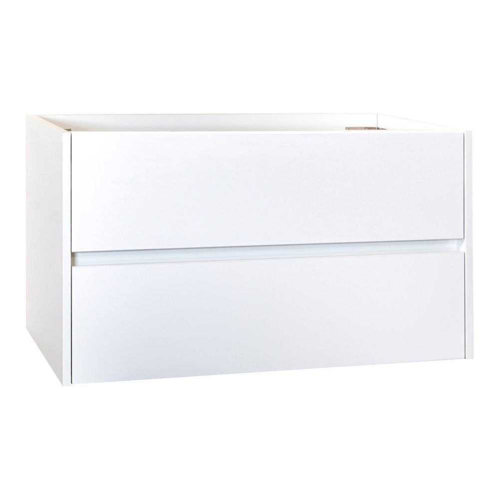 Aloni Waschbeckenschrank KEY2428-120 (1-St) Hayat Badezimmer Unterschrank 120 cm Weiß glänzend + Waschbecken