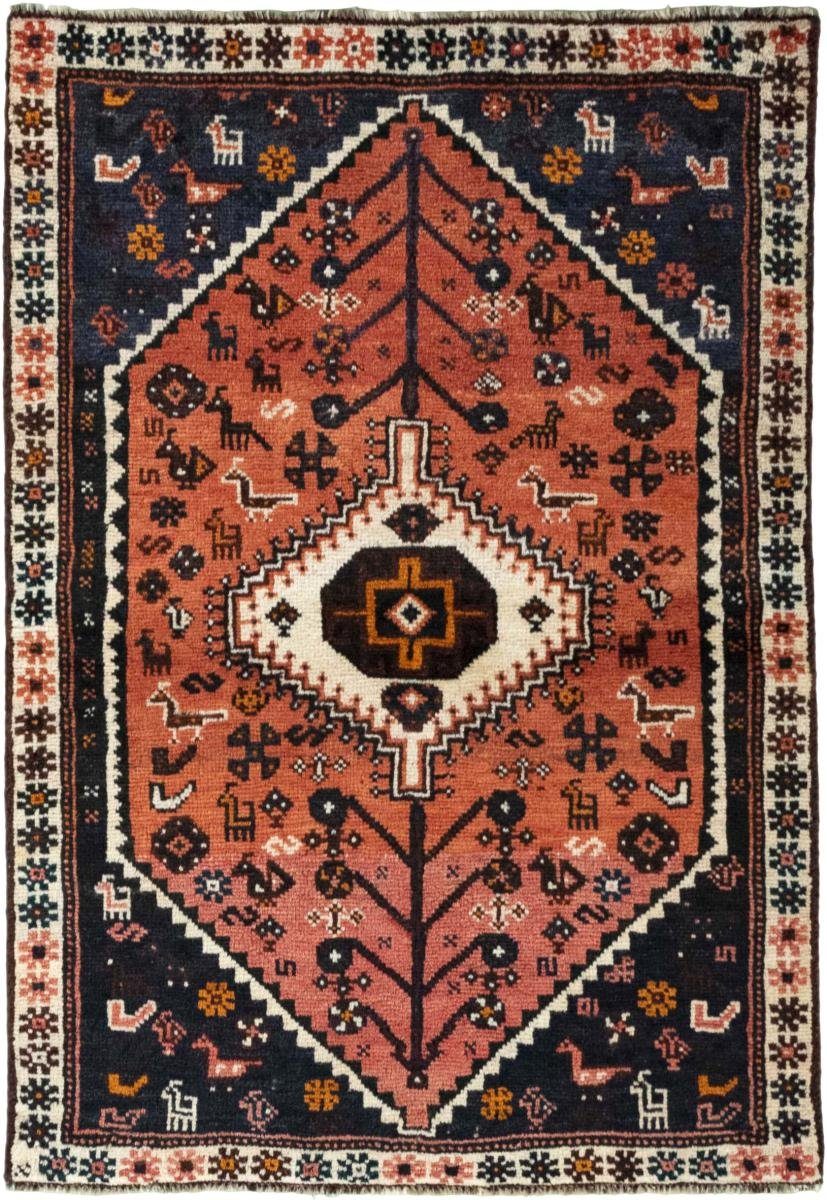Orientteppich Shiraz 99x141 Handgeknüpfter Orientteppich / Perserteppich, Nain Trading, rechteckig, Höhe: 10 mm