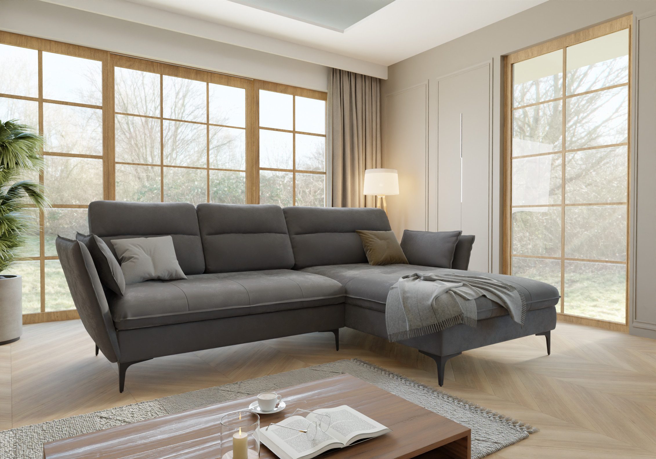 S-Style Möbel Ecksofa Rolf mit Schlaffunktion günstig online kaufen