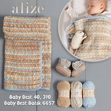 Alize 5 x ALIZE Baby Best Batik 7542 Häkelwolle, 240 m, Antipilling,Babywolle,Viskose