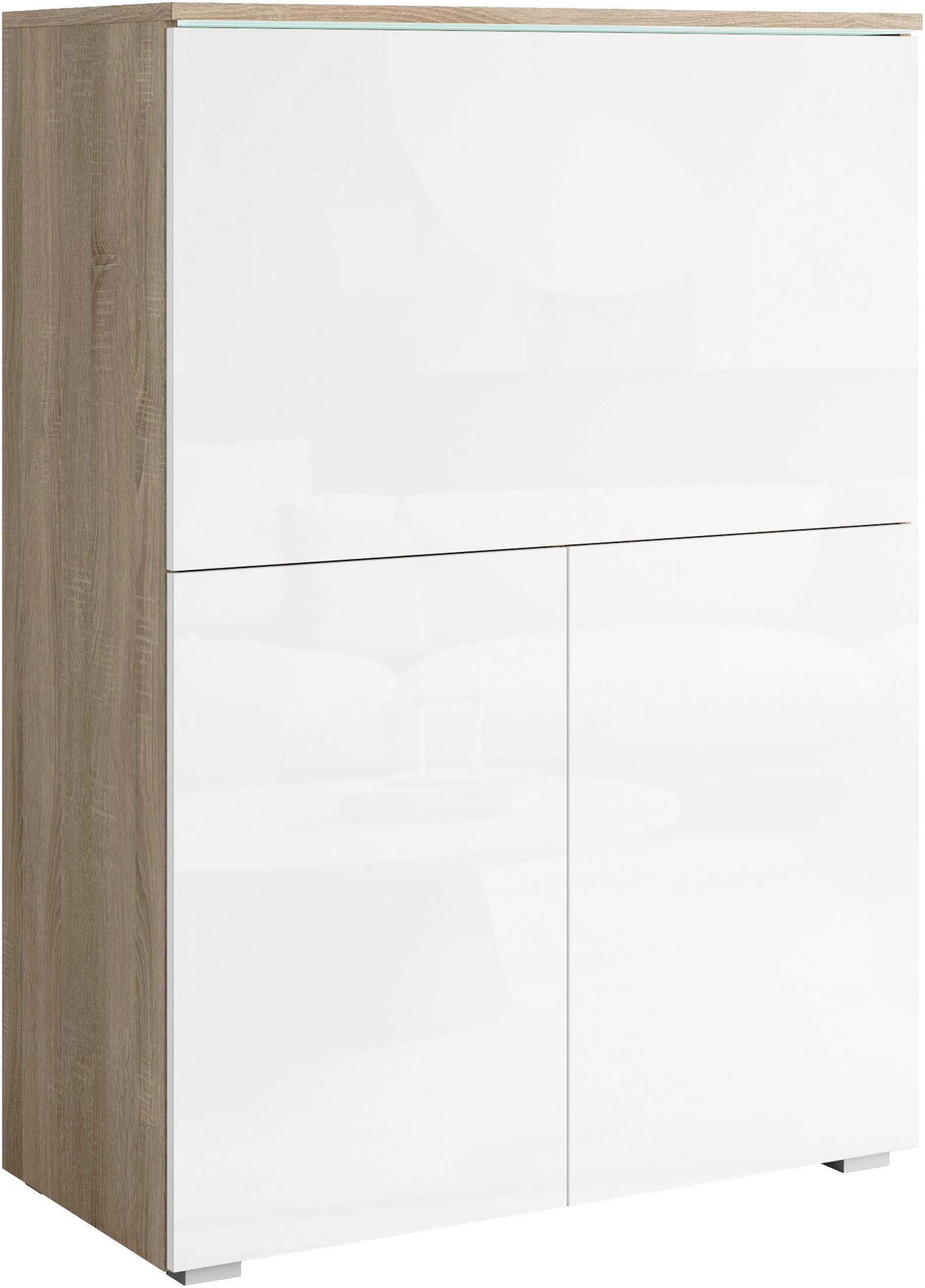 Home affaire PC-Schrank Vera, Sekretär, Home-Office-Schreibtisch mit LED-Be günstig online kaufen