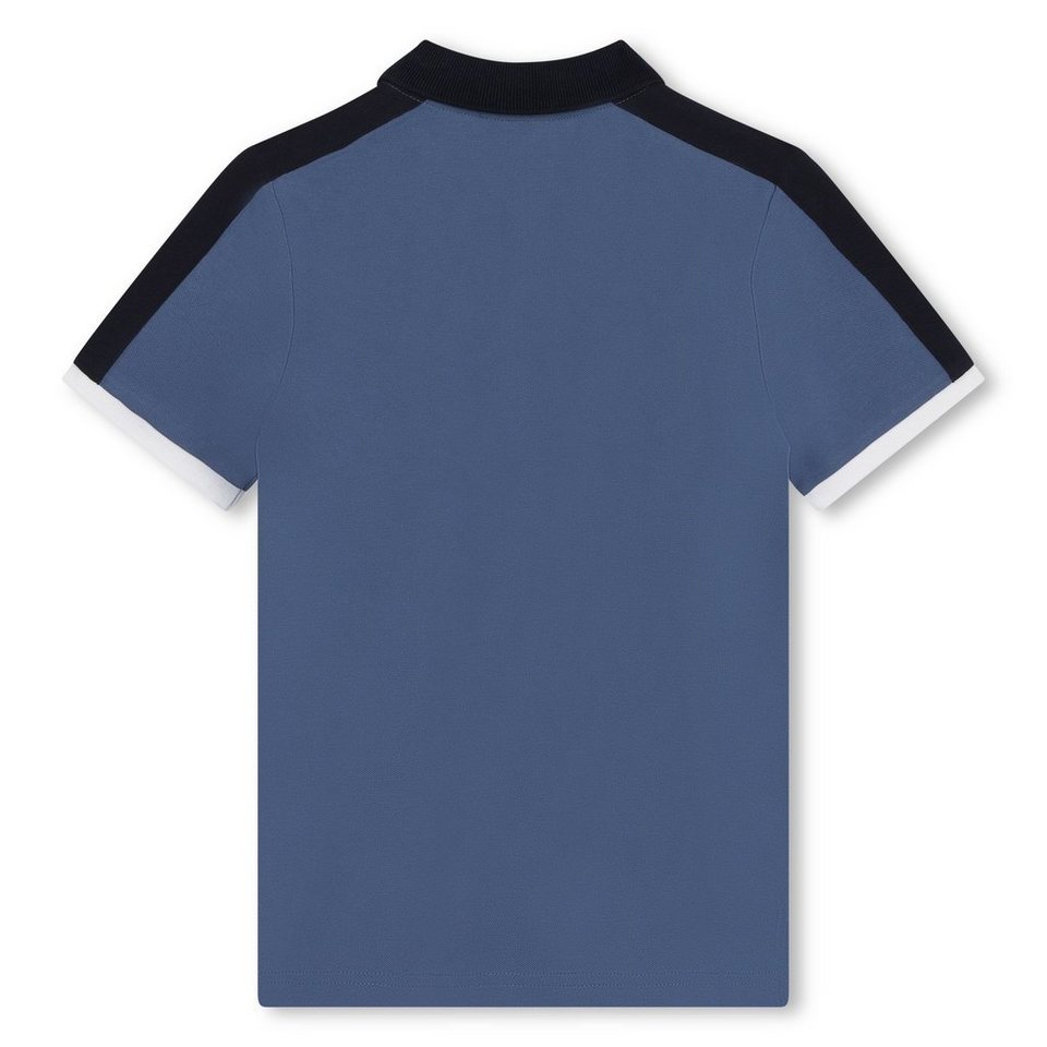 BOSS Poloshirt BOSS Kids Poloshirt blau mit Farbblöcken und Logo