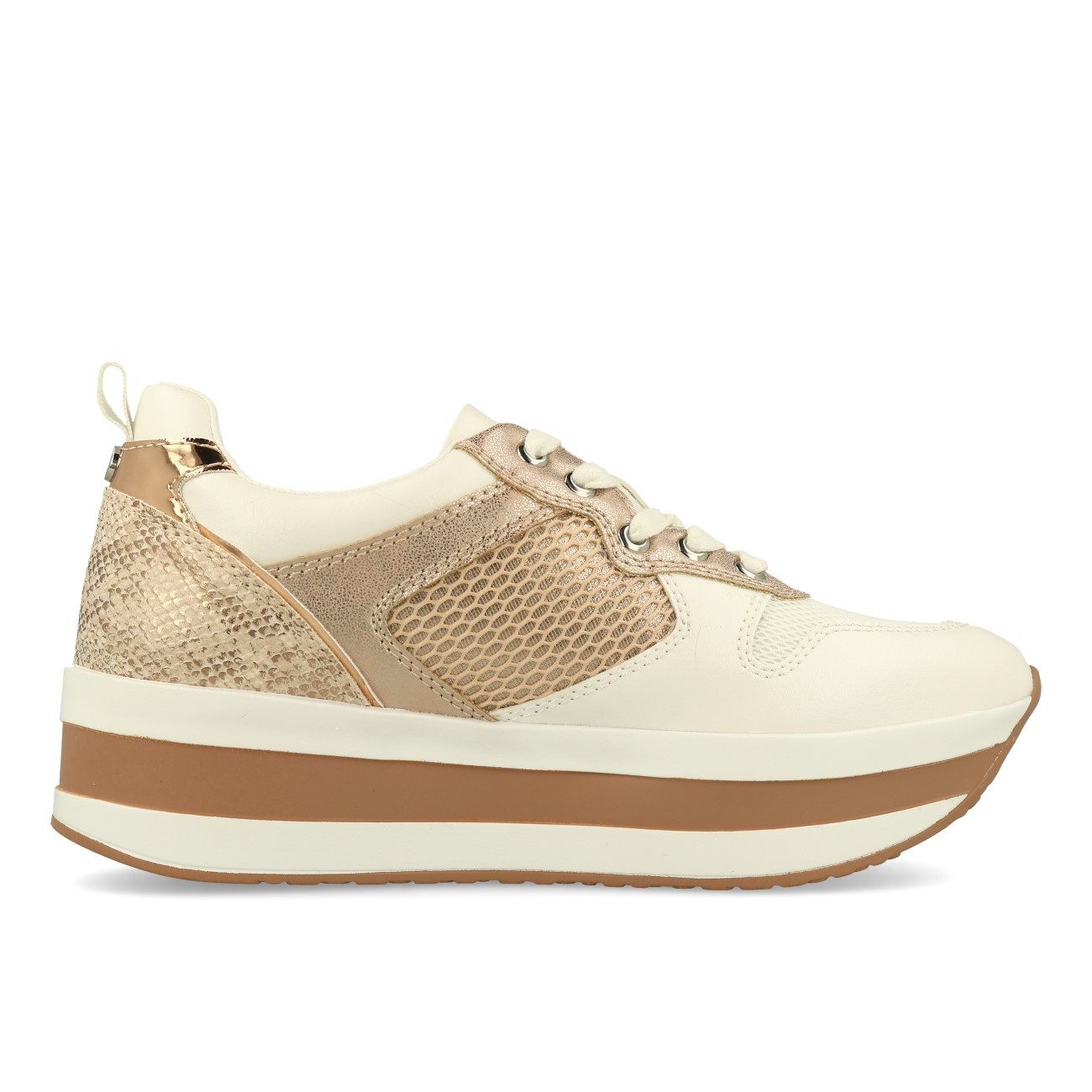 La Strada La Strada 2001098 Damen Sneaker White Rolo Pink Mesh Sneaker
