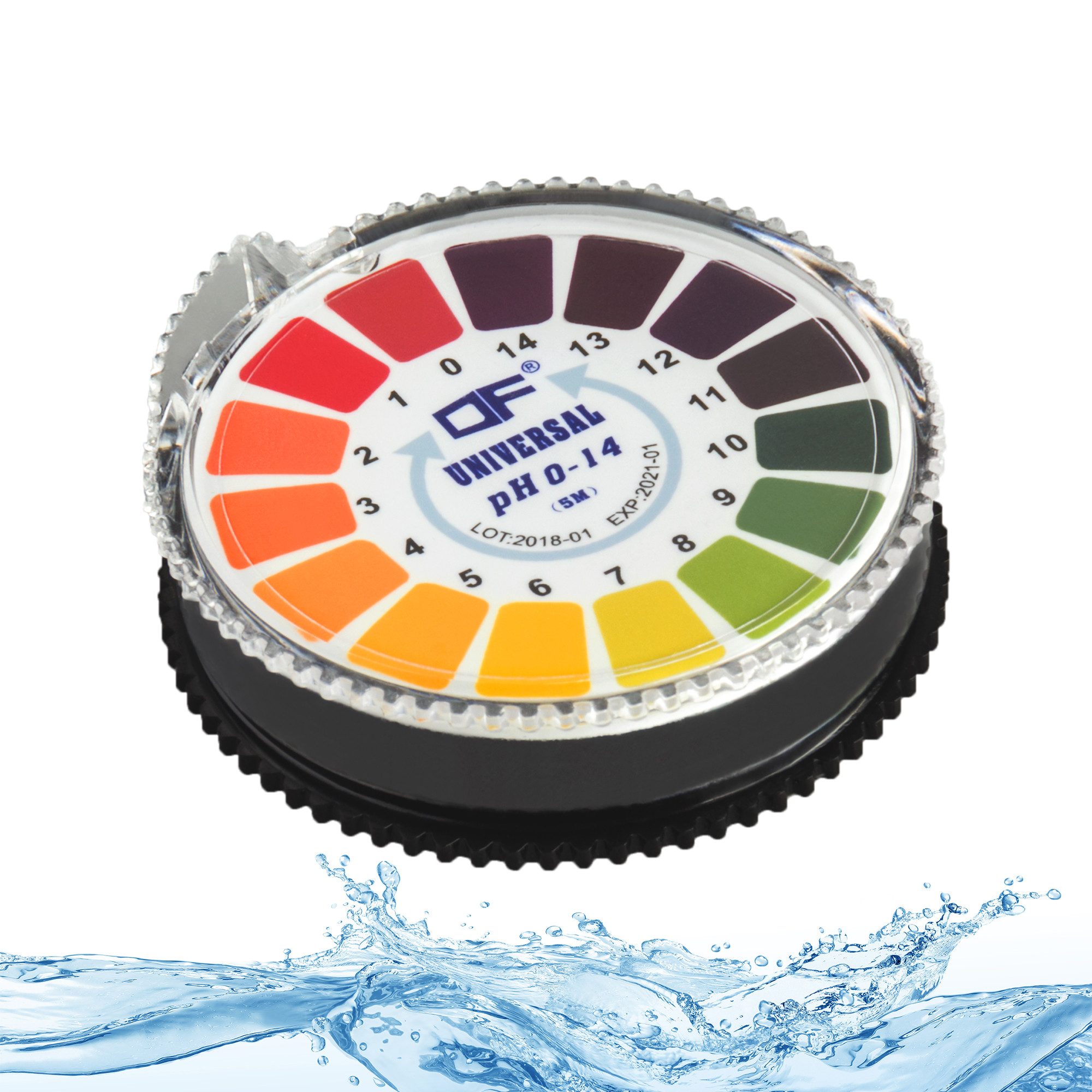 ECENCE Wasserteststreifen 1x PH-Wert Teststreifen Indikator Lackmus Säure