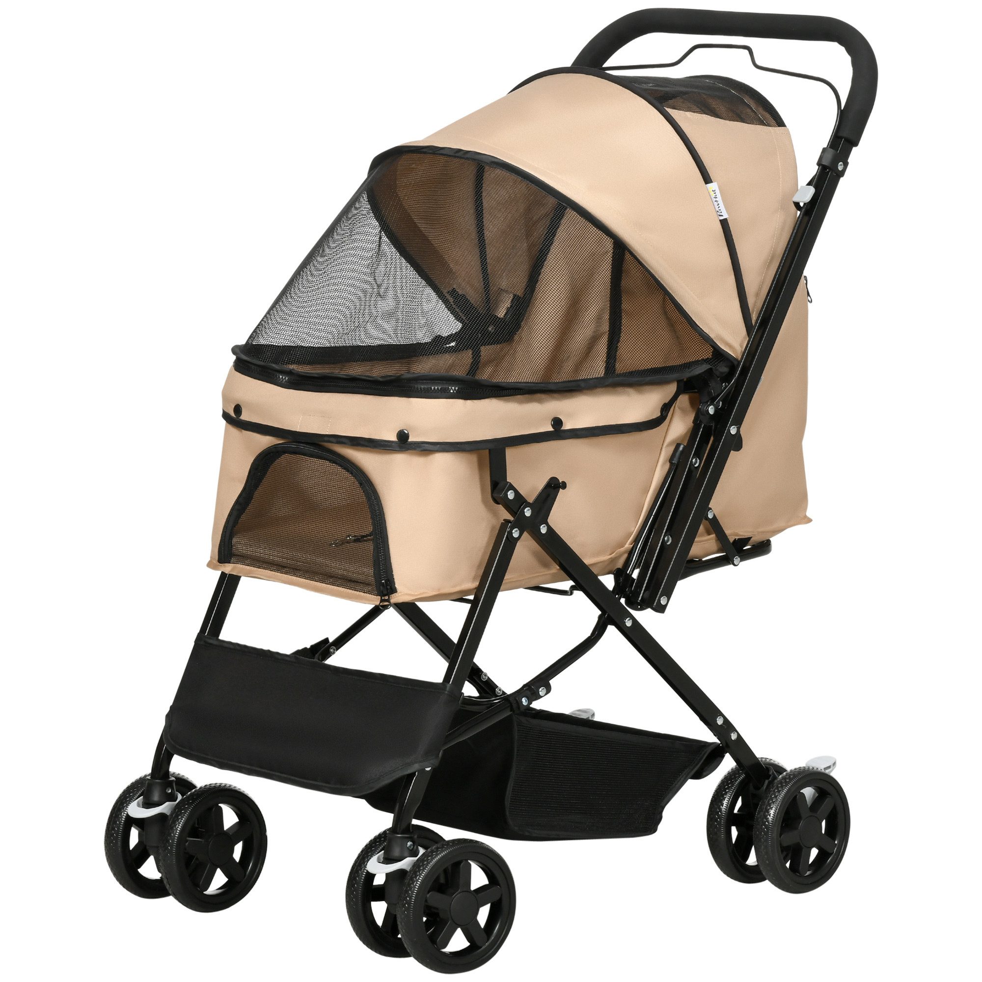 Novzep Hundebuggy Hundewagen Hundebuggy klappbar, 1 Korb, 2 Bremsen, inkl. Sicherheitsleine