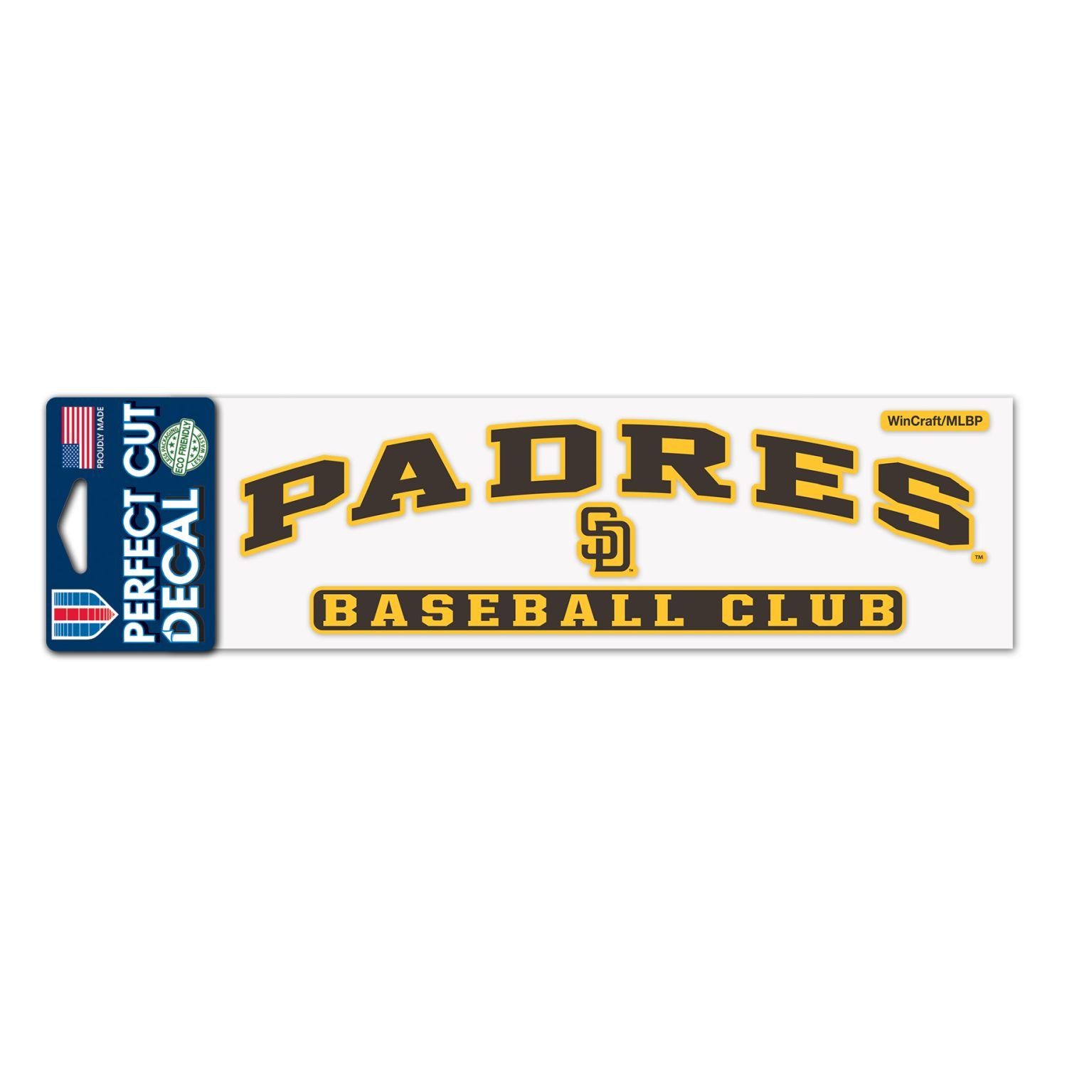 WinCraft Wanddekoobjekt MLB Perfect Cut Aufkleber 8x25cm San Diego Padres