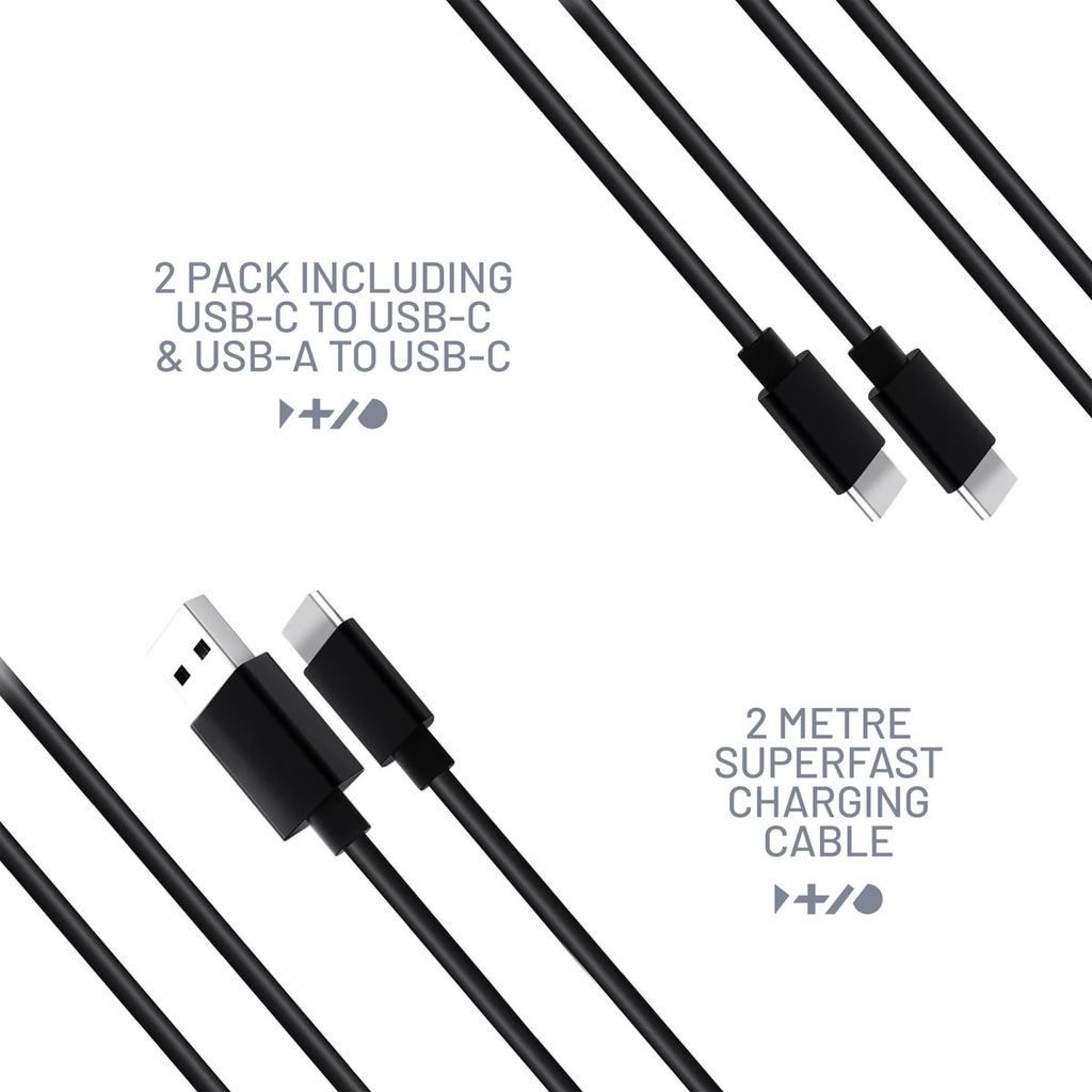 Stealth Silikon Ladekabel im Doppelpack je 2m (1x USB-A -> C & 1x USB-C -> C) USB-Kabel, USB Typ A, USB-C, (200 cm), Flexibles Silikon