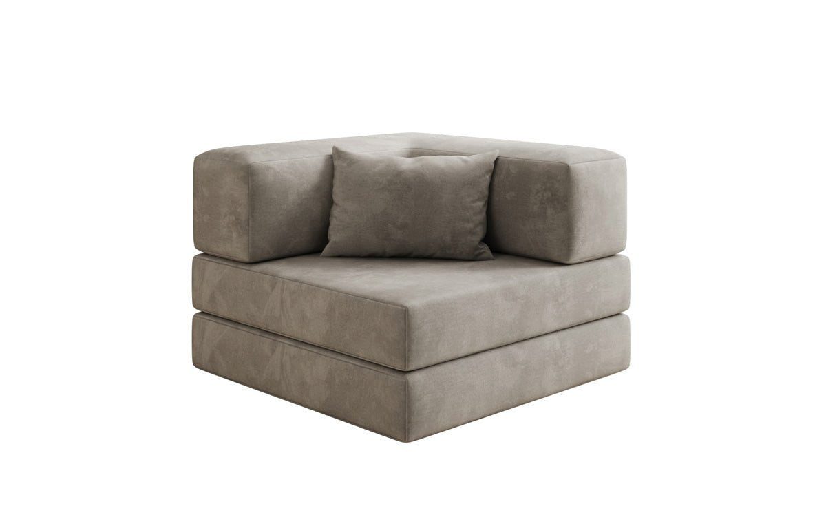 Luxusbetten24 Sessel Designer Sofa-Sessel Lazy, in Samt