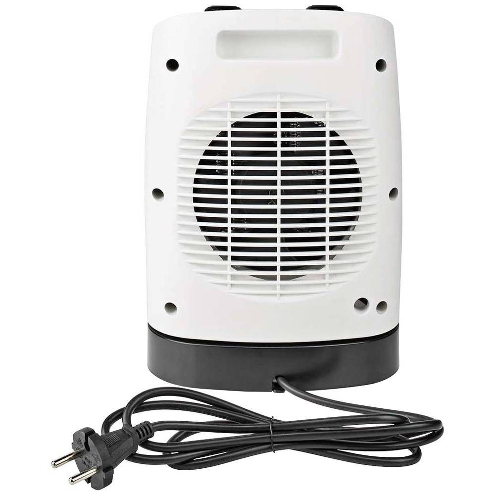 Nedis Heizlüfter Kompakter Keramik-Heizlüfter HTFA19WT, Überhitzungsschutz, eingebauter Ventilator, Integriertes Thermostat