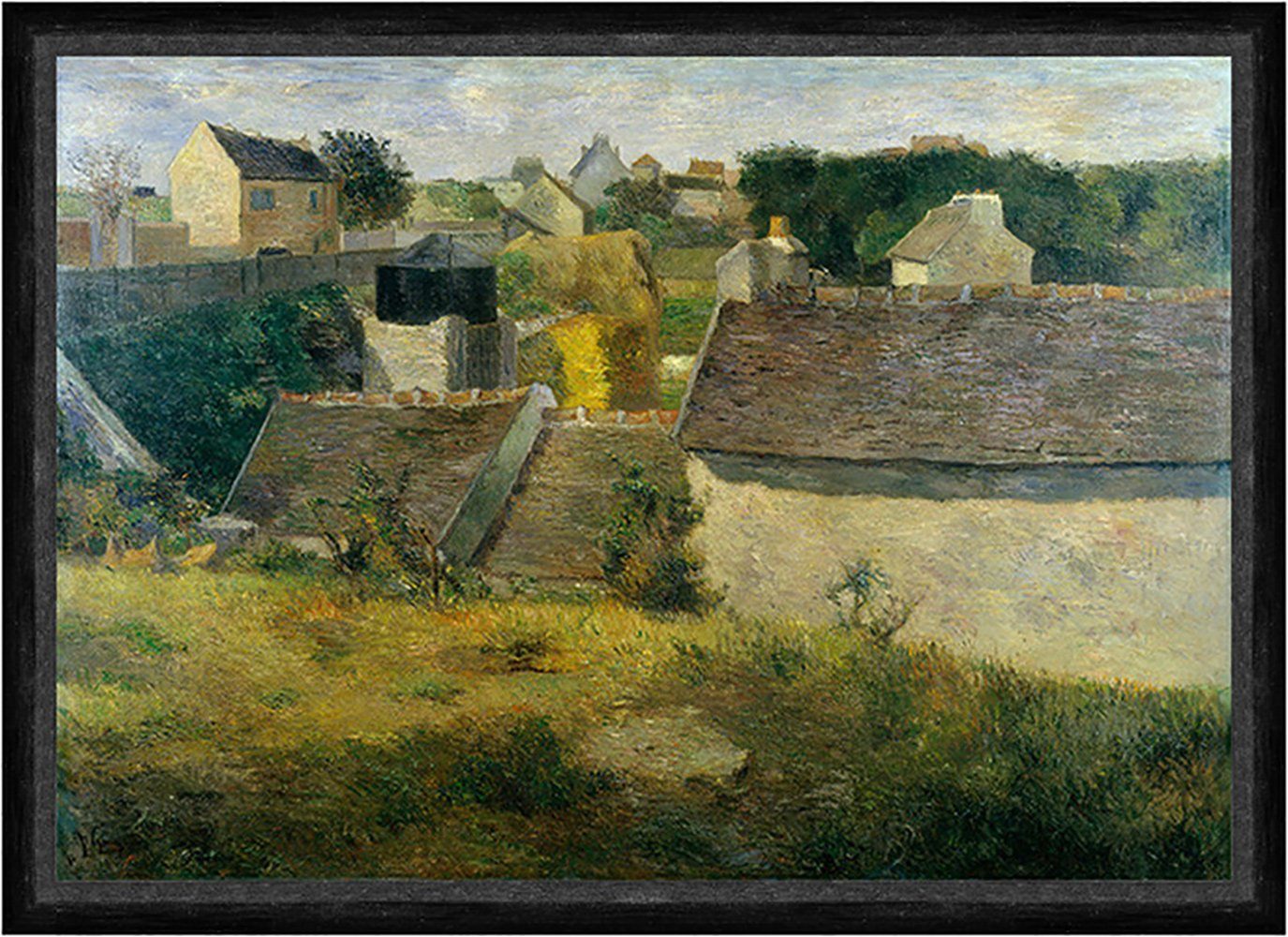 Kunstdruck Houses at Vaugirard Paul Gauguin Stadt Häuser Gärten Dächer