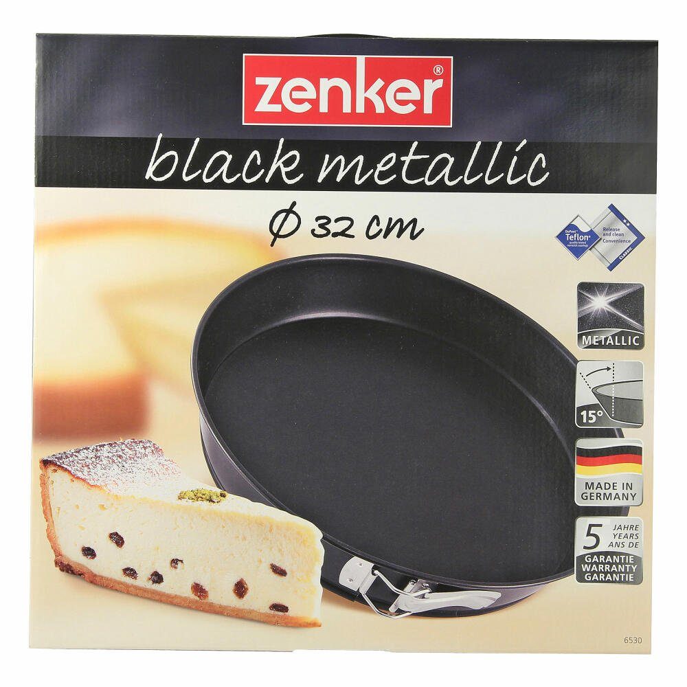 Zenker Springform Black 32 mit Konisch Flachboden Metallic cm