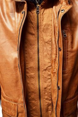 Zimmert Leather Lederjacke Eddi Westeneinsatz herausnehmbar, washed, weiches Lammnappa, Parka