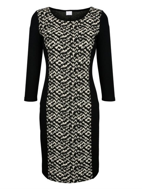 Alba Moda Kleid in strukturierter Sweatqualität in schwarz